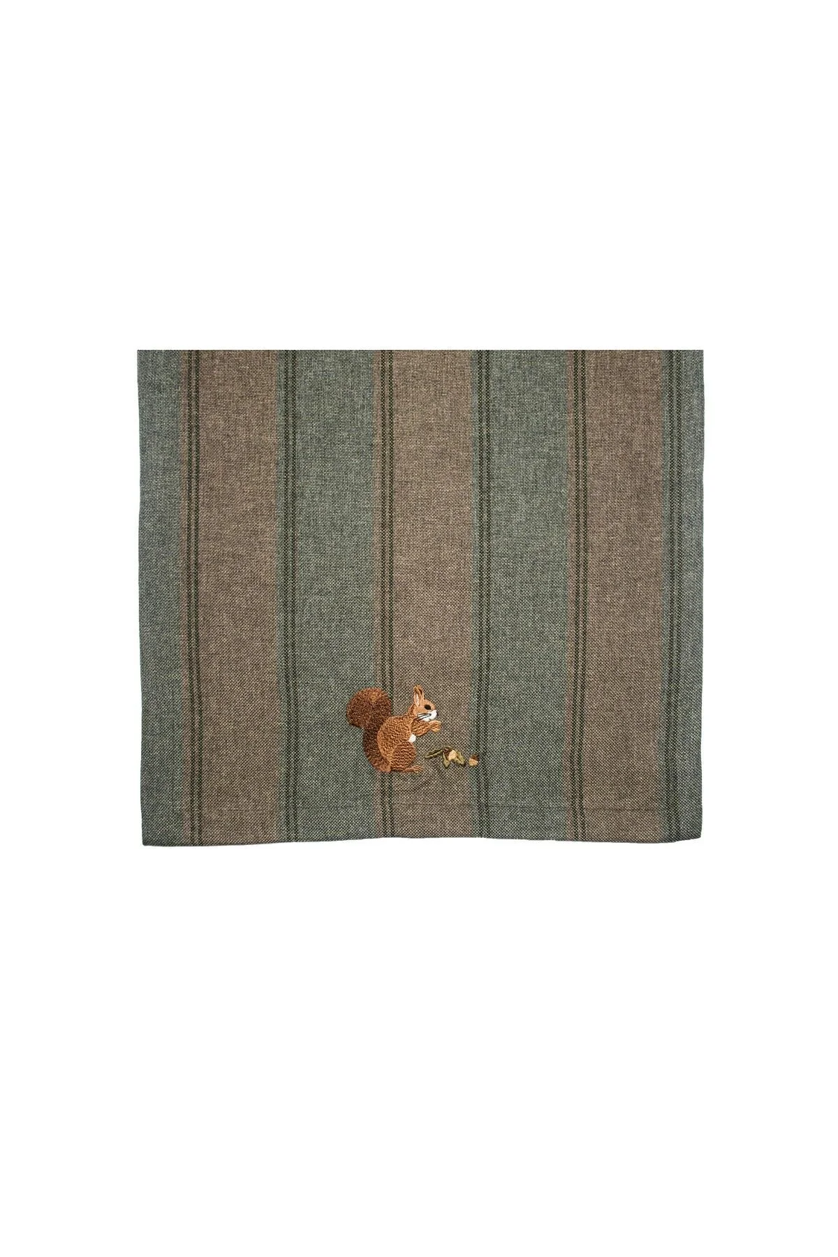 رانر و زیر بشقابی سبز رانینگ دویدن راه گلدوزی Mono Squirrel 50 150 سانتی متر گلدن تیبل هوم  Golden Table Home