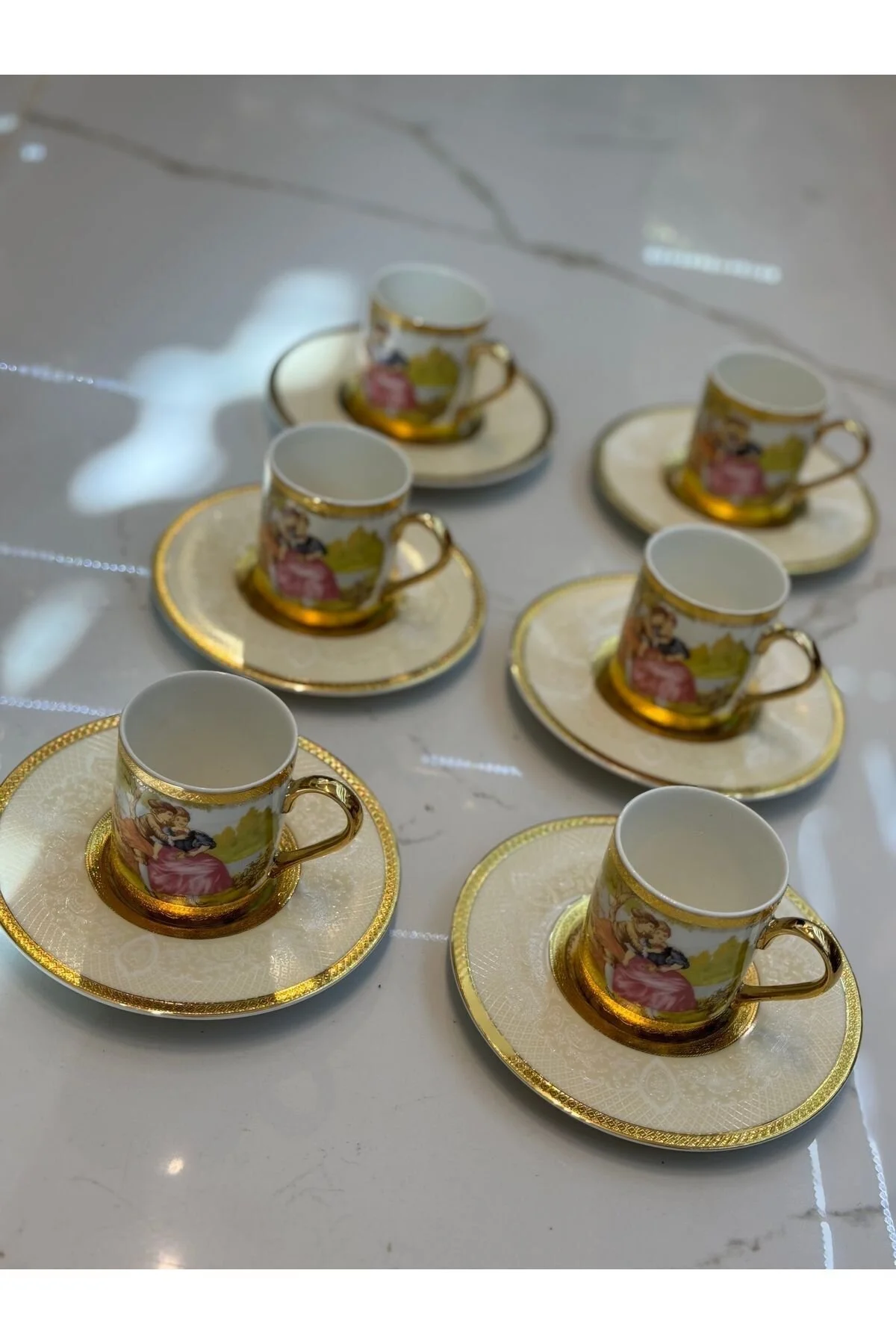 فنجان قهوه تیم جام چینی برای 6 نفر ester