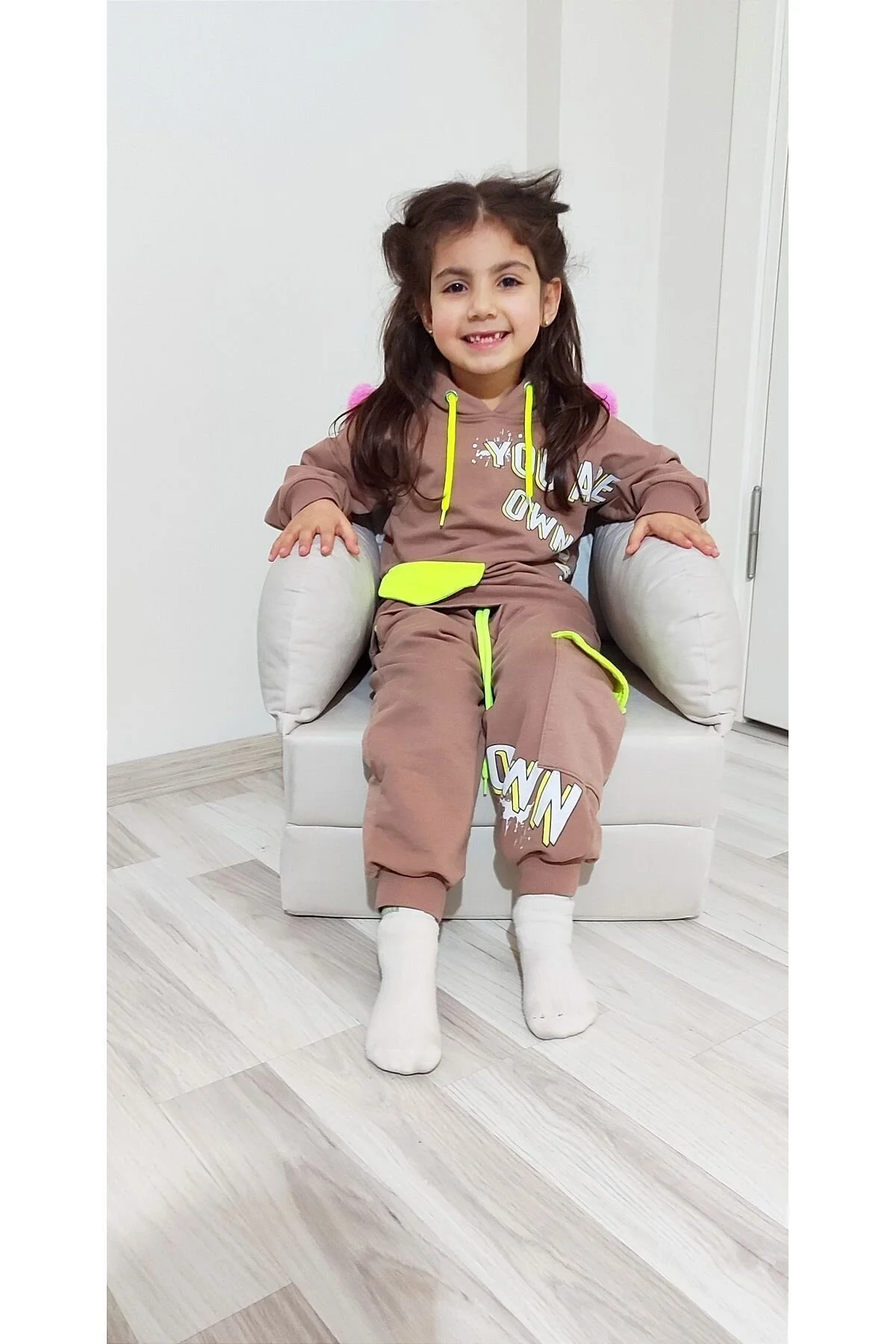 اسباب بازی های پشمی صندلی کودک بژ پر تایلندی NBT nisa baby tasarım