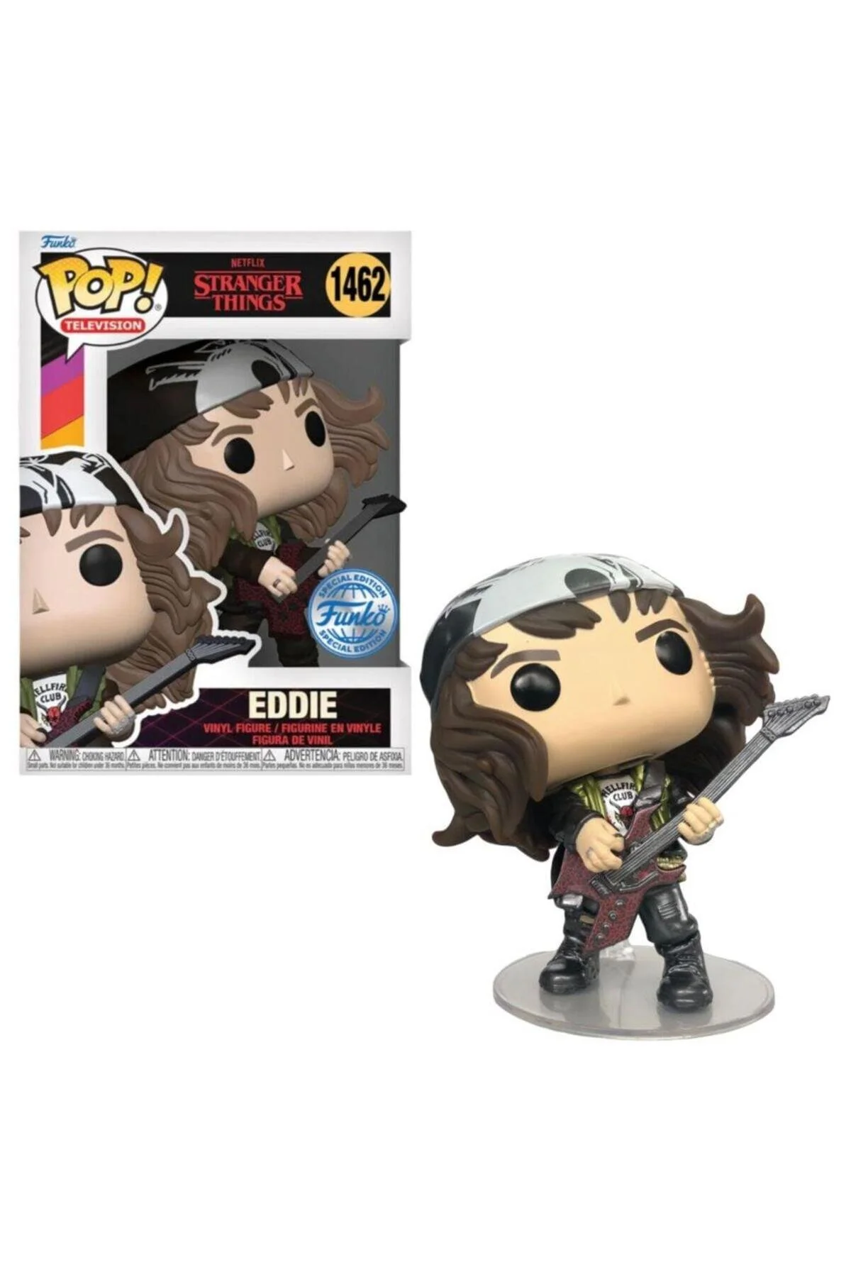 فیگور تلویزیون پاپ: چیزهای عجیب فصل 53 شکارچی ادی با گیتار متالیک ویژه از ترکیه Funko