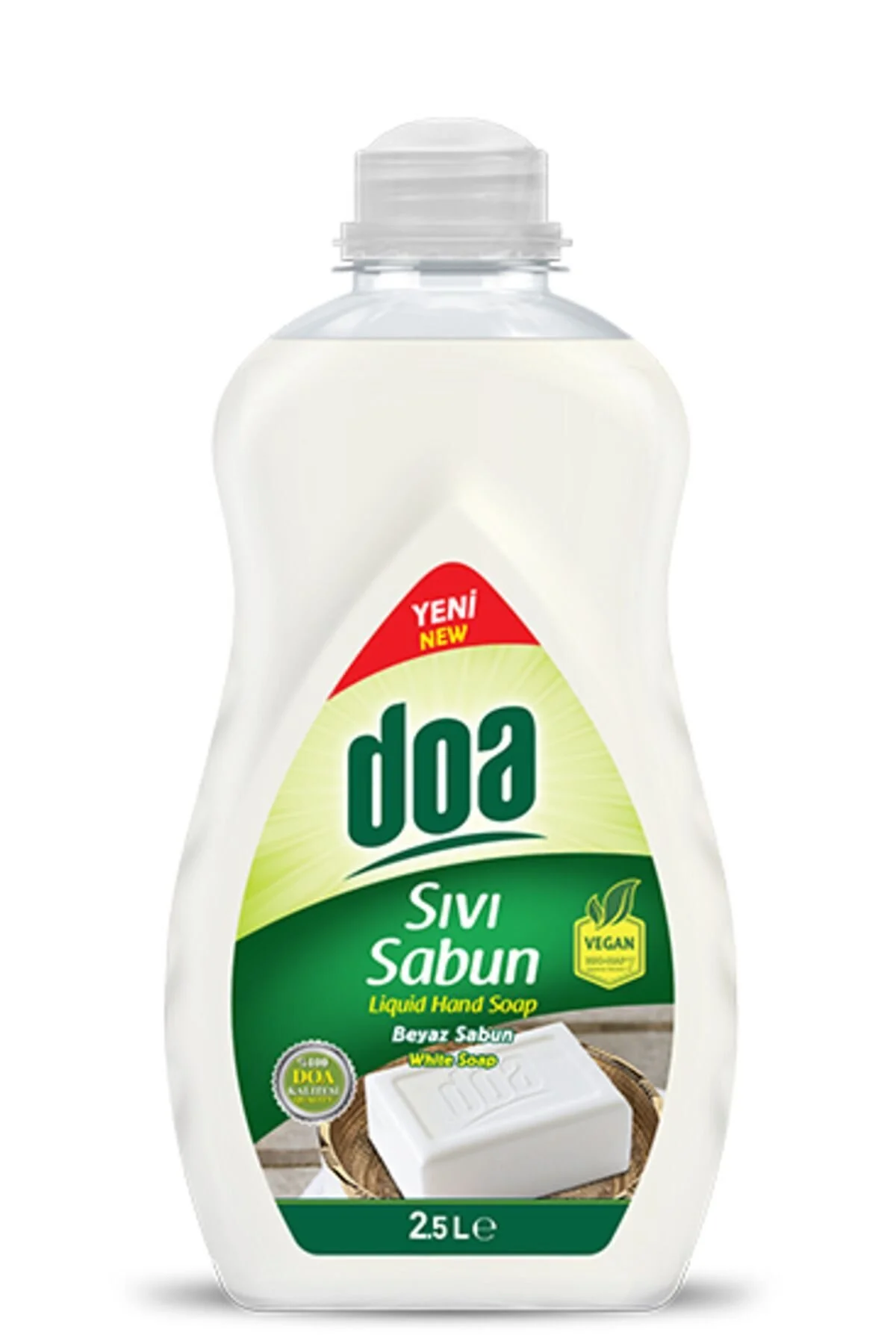 صابون مایع سفید 2500 میلی لیتر مناسب برای مراقبت از پوست Doa