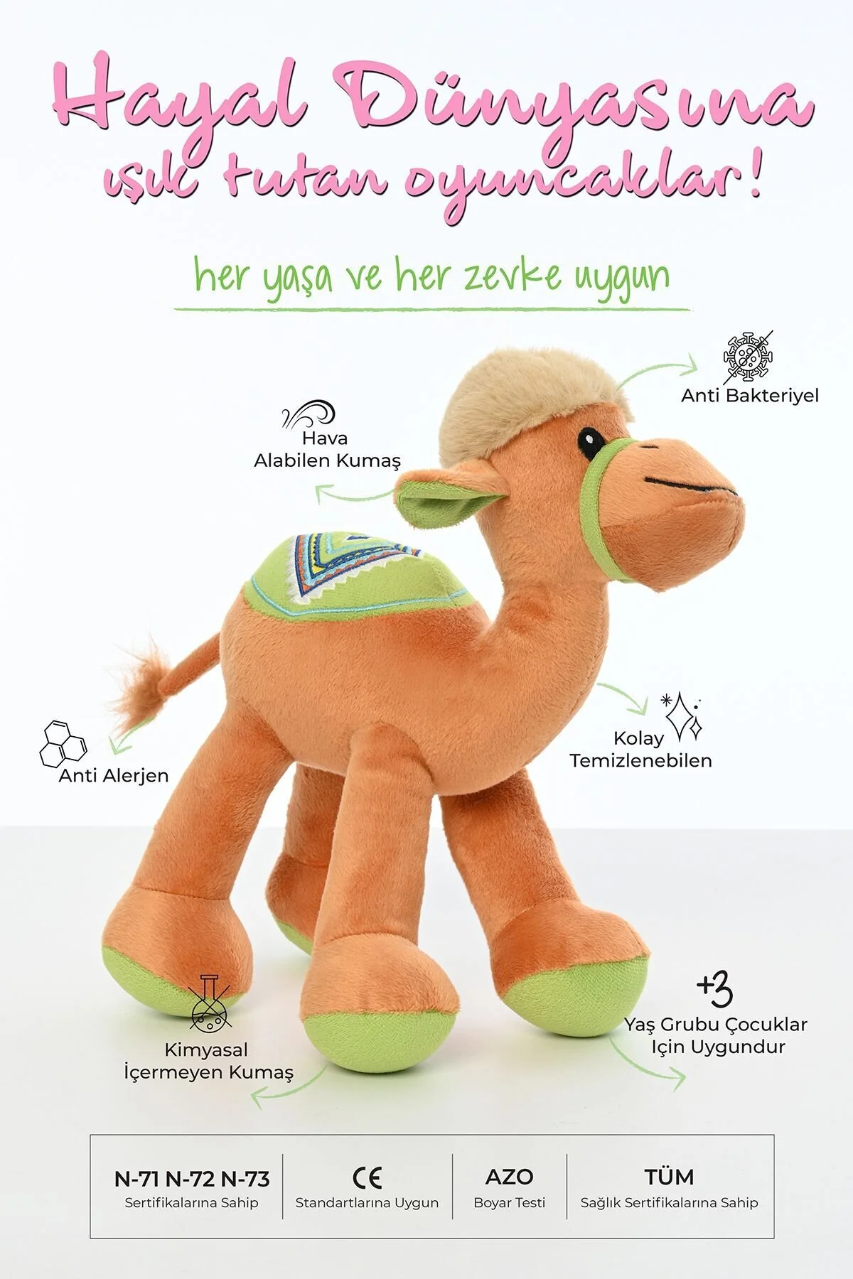 اسباب بازی های پشمی 30 سانتی متر PLUSH CAMEL سری Pufu Toys