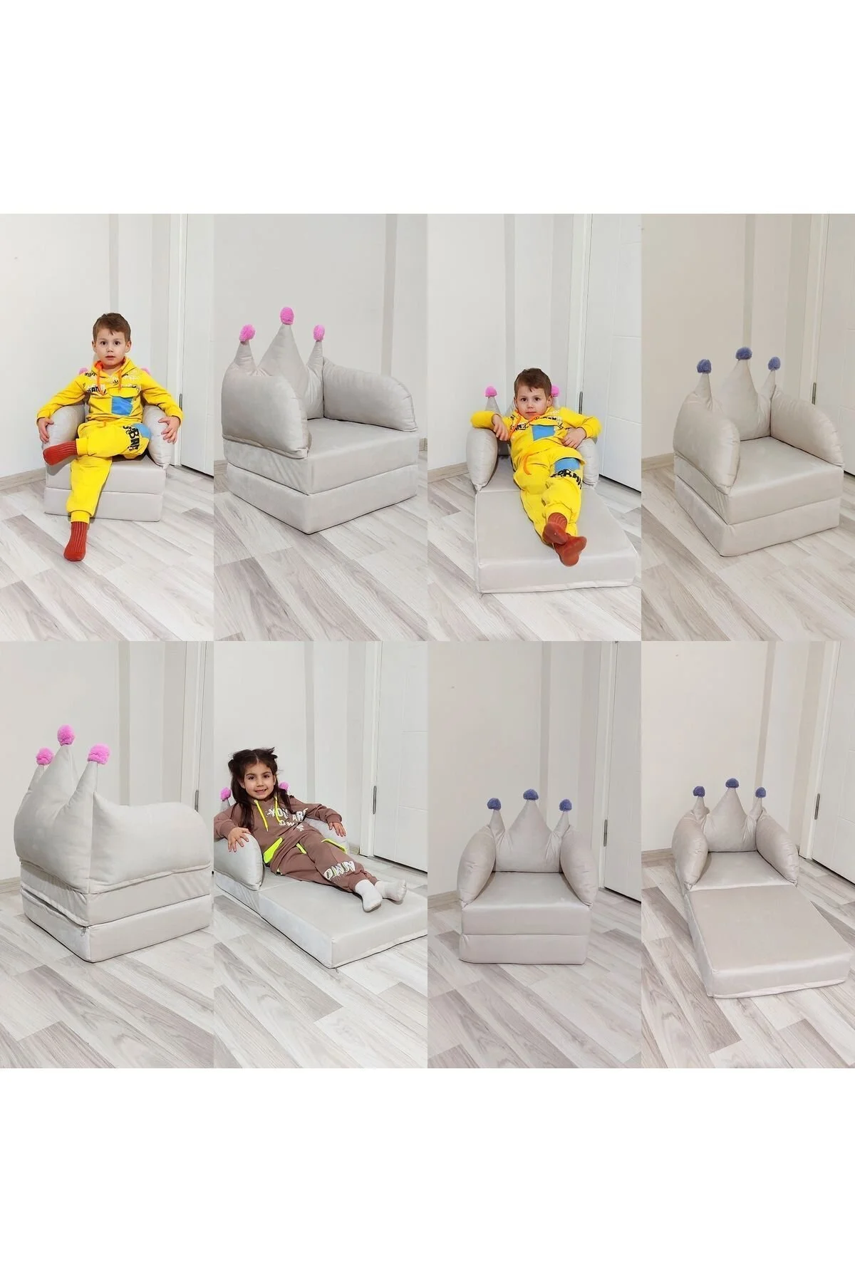 اسباب بازی های پشمی صندلی کودک بژ پر تایلندی NBT nisa baby tasarım
