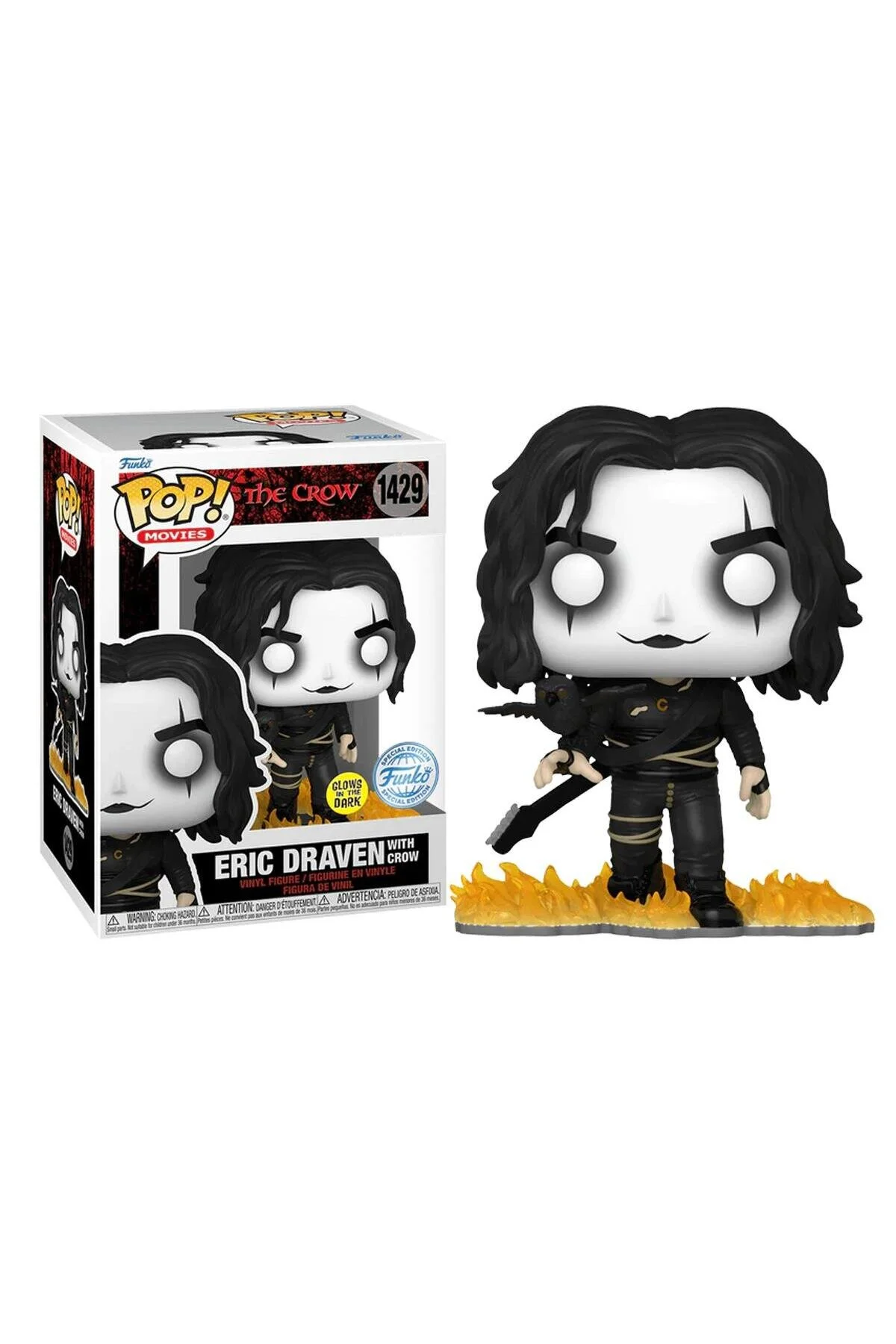 فیگور POP THE CROW ERIC DRAVEN WITH GLOWS IN DARK نسخه ویژه شماره: 1429 Funko
