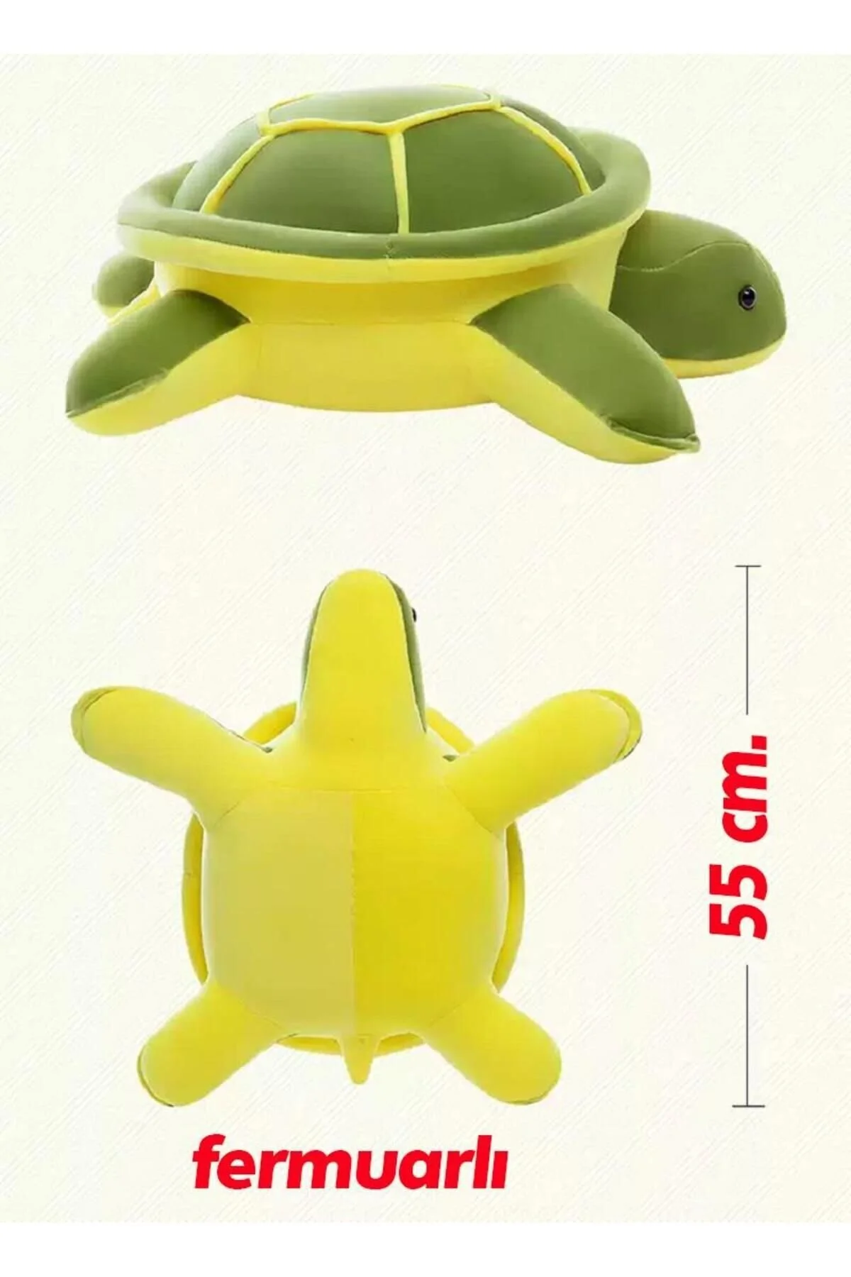 اسباب بازی های پشمی پارچه وارداتی CARETTA SEA TURTLE بالش اسباب‌بازی مخمل خواب همراه سایز جامبو e-life shop