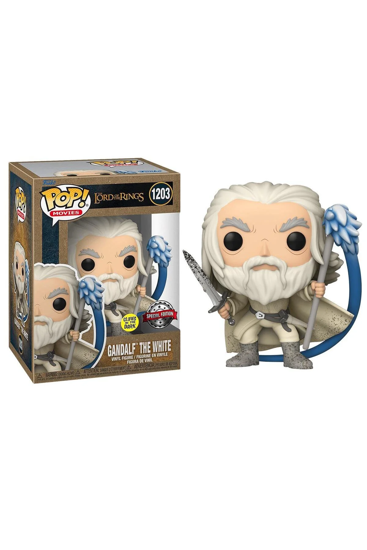 فیگور پاپ THE LORD OF RINGS GANDALF WHITE GLOWS ویرایش ویژه. Funko