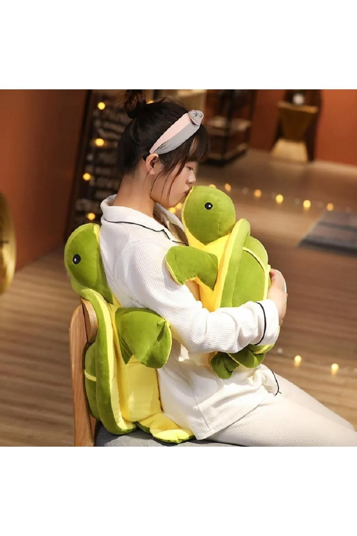 اسباب بازی های پشمی پارچه وارداتی CARETTA SEA TURTLE بالش اسباب‌بازی مخمل خواب همراه سایز جامبو e-life shop
