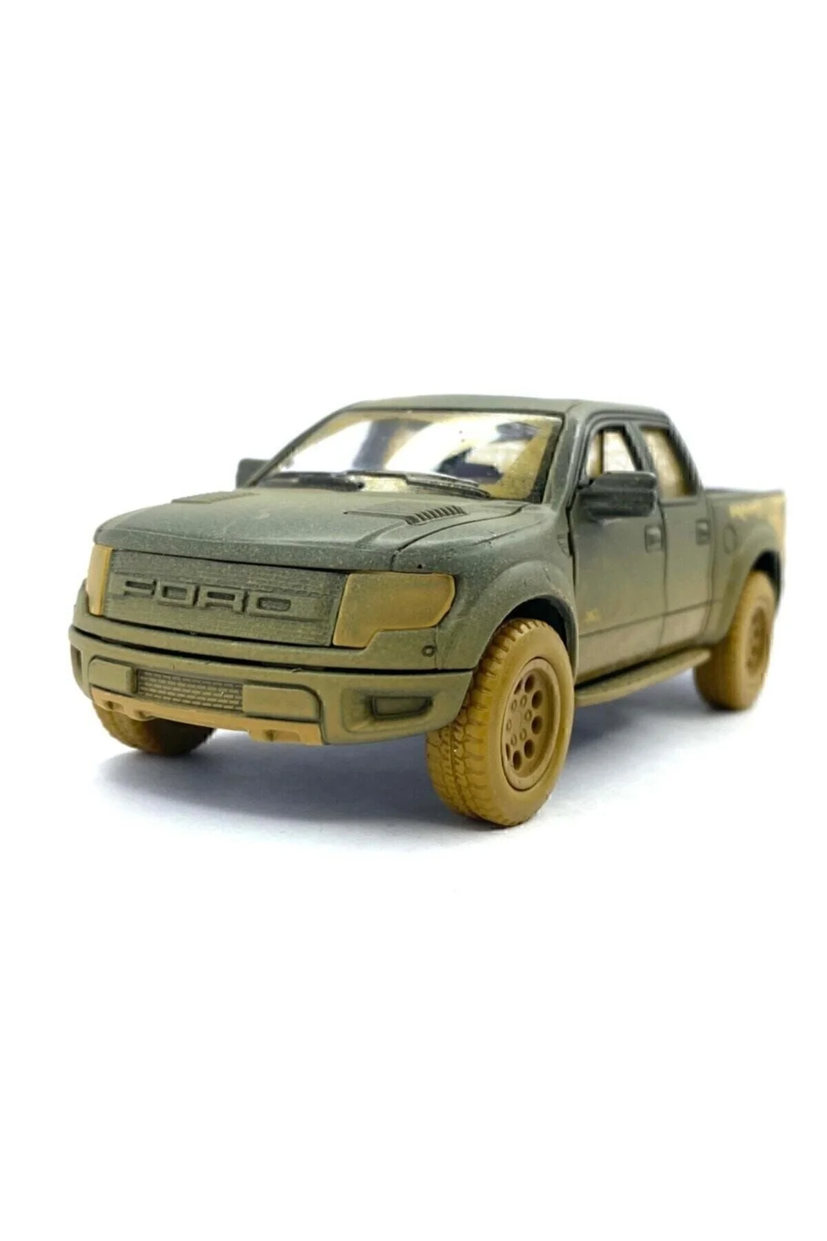 ماشین اسباب بازی فورد F 150 SVT RAPTOR SUPERCREW 2013 طرح گلی PULL DROP 5 اینچی مدل دارای مجوز Kinsmart