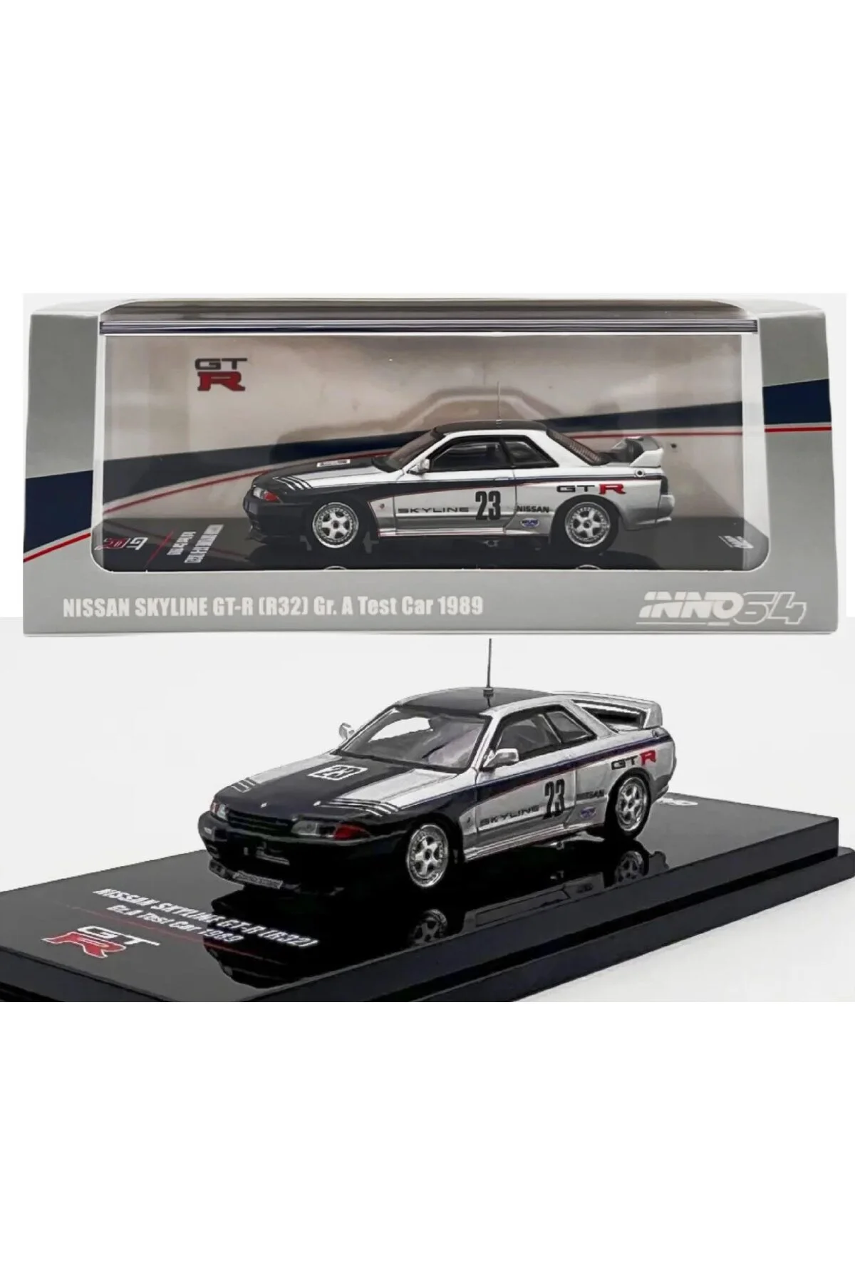 مدل خودرو INNO64 NISSAN SKYLINE GT R R32 GR.A تست ماشین 1989 اورجینال Inno