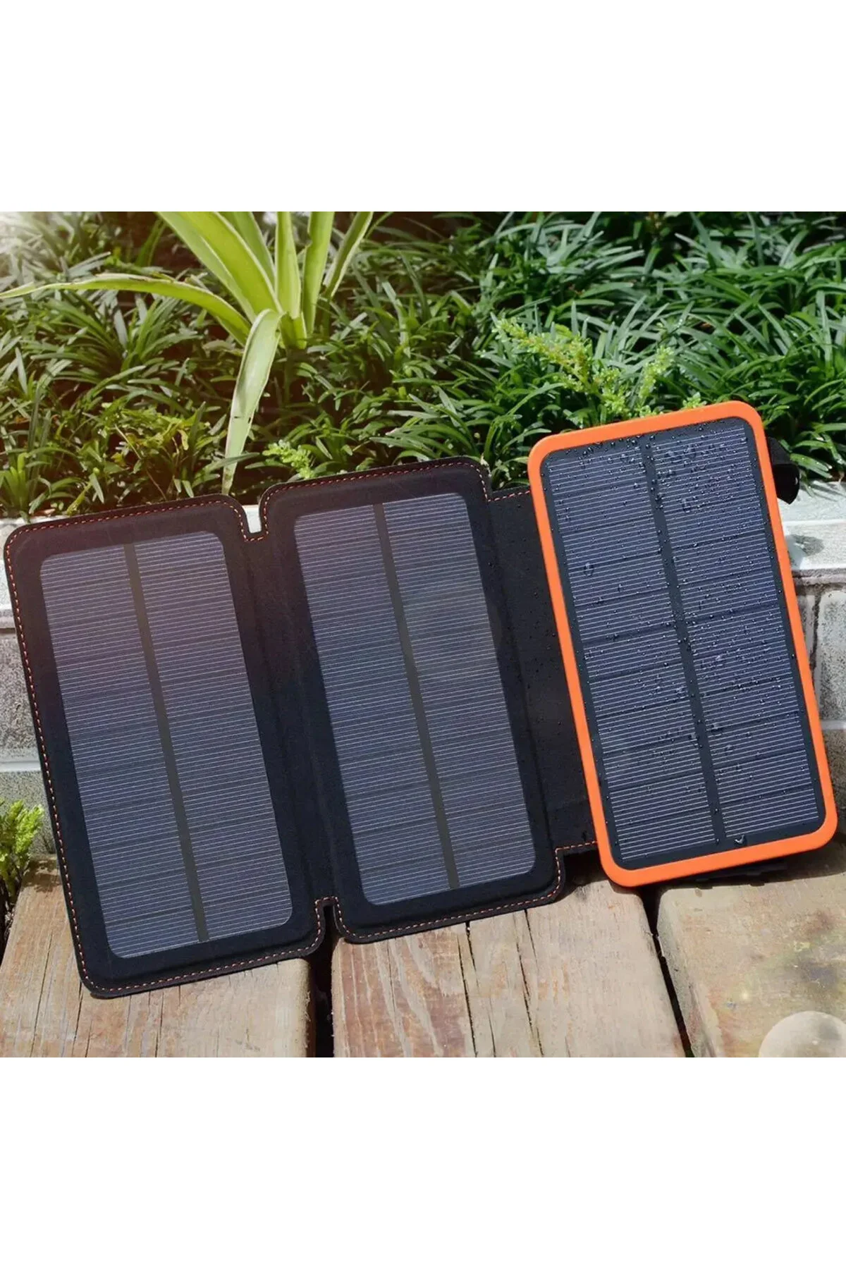 پاوربانک خورشیدی 20000 میلی آمپر ساعتی 4 پنل شارژر تلفن USB تاشو اورجینال pazariz