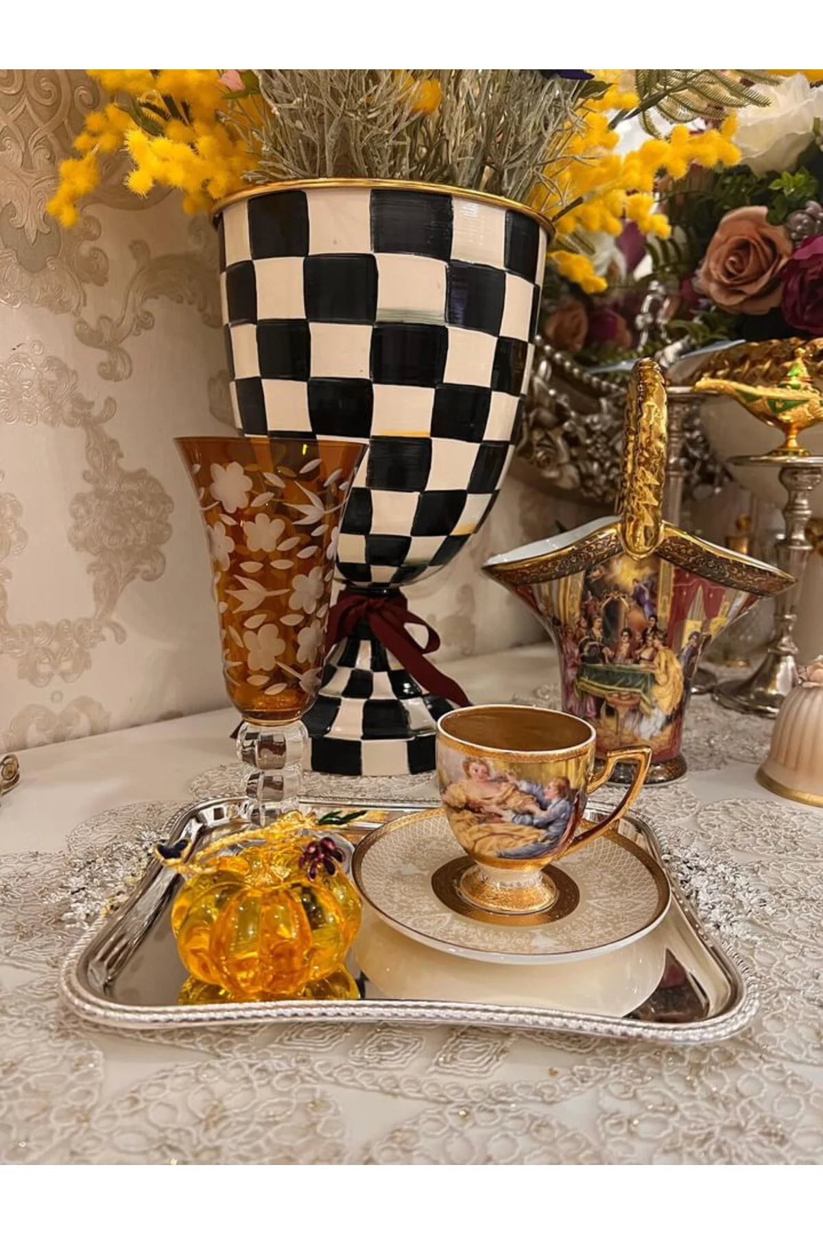 فنجان قهوه مجموعه چینی 6 PERSON ESTERHOMEDECOR hediye