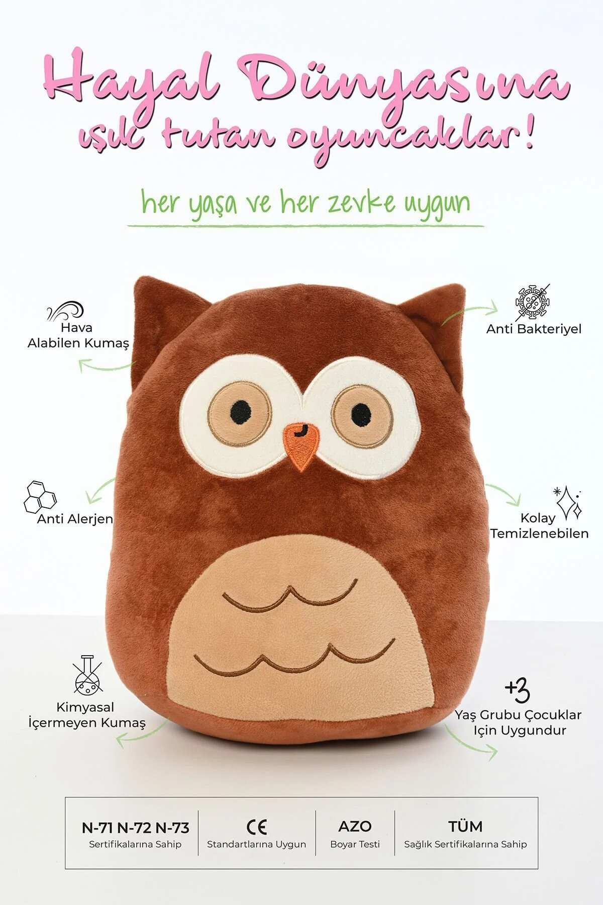 اسباب بازی های پشمی سری بالش مخملی شکل دار 30 سانتی متری Pufu Toys
