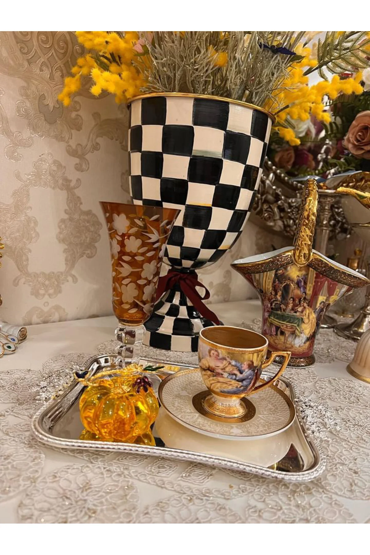 فنجان قهوه مجموعه چینی 6 PERSON ESTERHOMEDECOR hediye