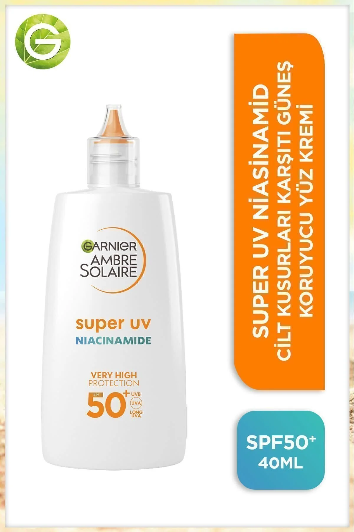 Garnier کرم ضد آفتاب محافظتی با SPF 50+ و اثر ضد آفتاب Ambre Solaire