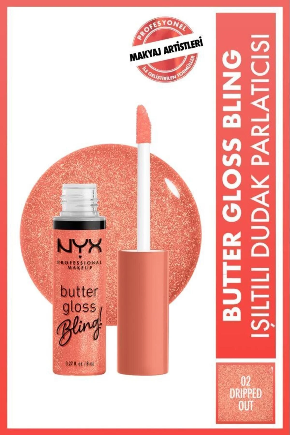 براق کرم خشک لب روغنی 02 دریپد آوت نیکس NYX Professional Makeup