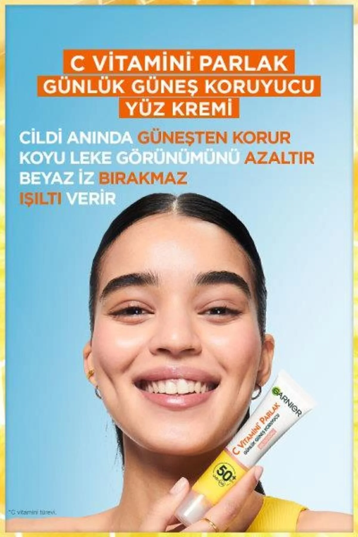 ست کرم ضد آفتاب درخشان صورت روشن+سرم ویتامین C نیازینامید+اسید سالیسیلیک +کرم روشنایی Garnier