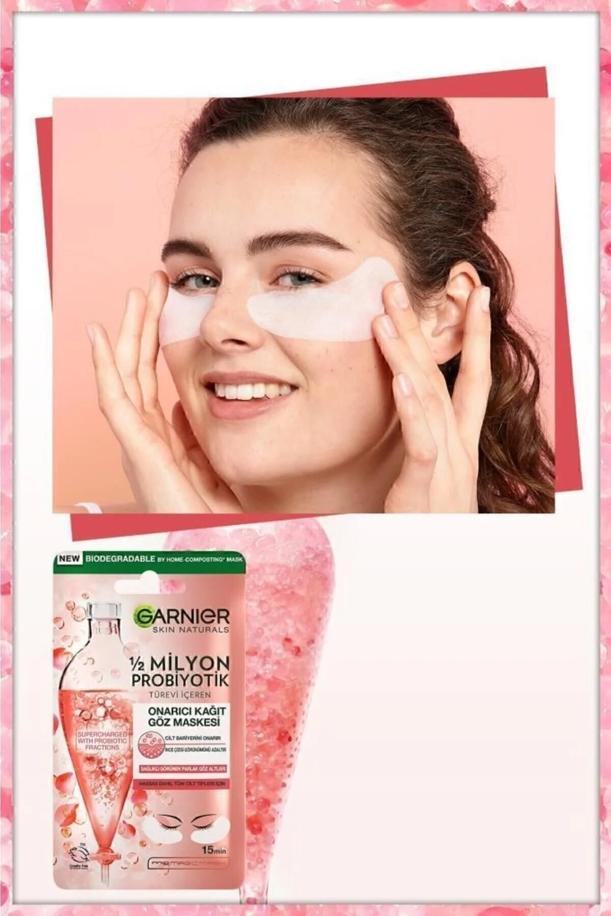 ماسک چشم 1 2 میلیون ترمیم کاغذ مشتق پروبیوتیک مجموعه 3 Garnier