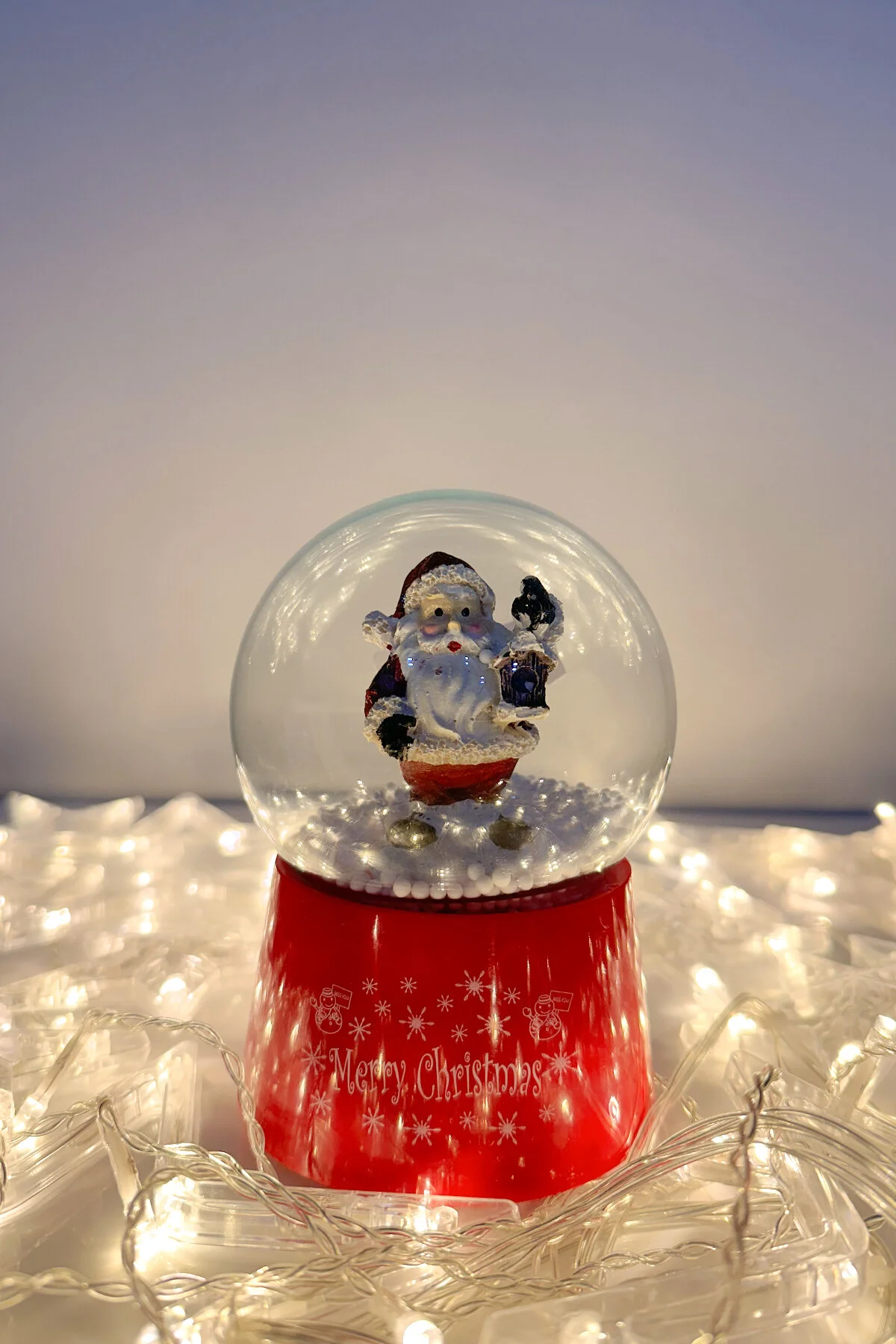 گوی برفی کریسمس شیشه ای اسپری موزیکال SNOW GLOBE از ترکیه Onetick
