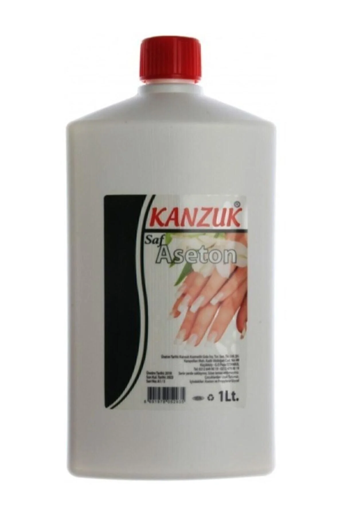 پاک کننده لاک ناخن استون خالص 1 لیتری Kanzuk