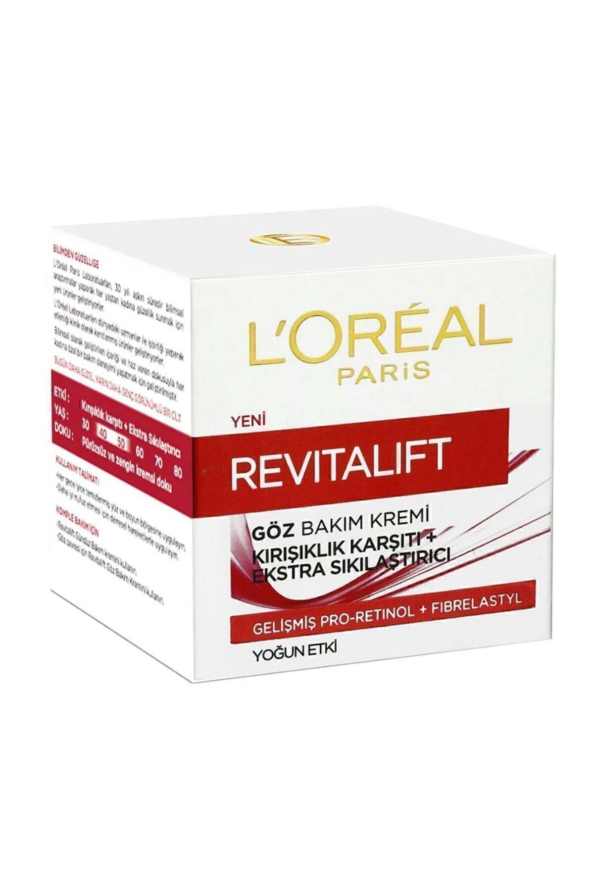 L'Oreal Paris کرم ضد چروک دور چشم Revitalift کرم سفت کننده دور چشم 15 میل