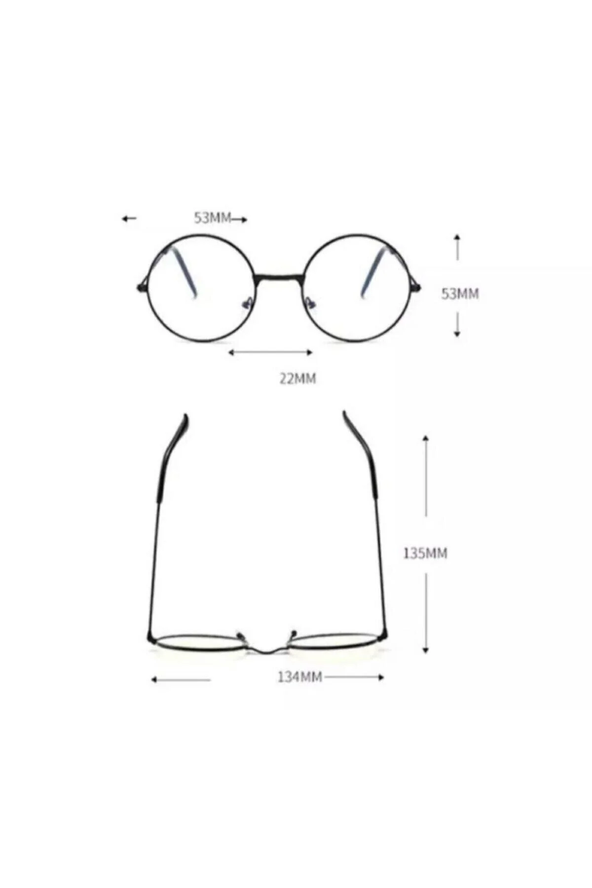 عینک آفتابی شیشه شفاف و قاب سیاه اورجینال E.K SHOP
