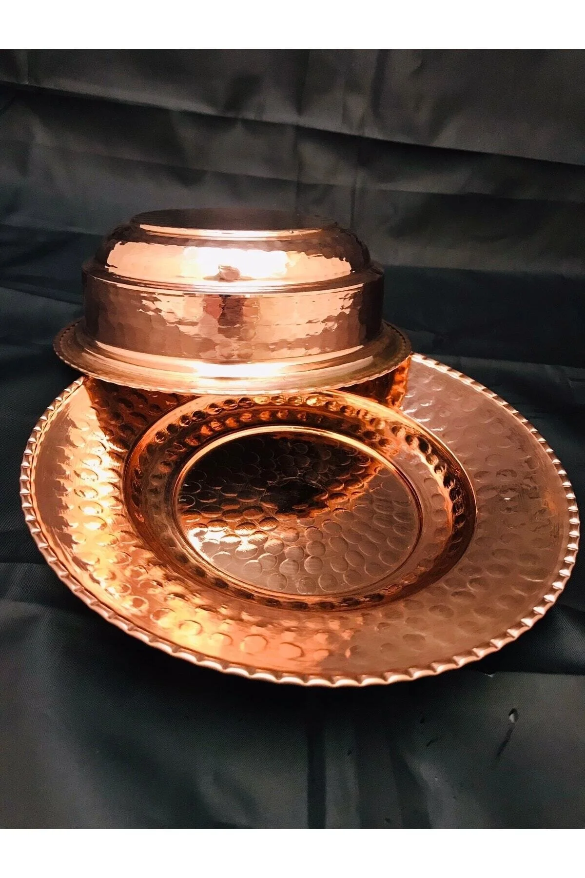 کاسه قرمز مسی 6 Pacas Soup Bowl 12 قطعه مجموعه  Zinnun