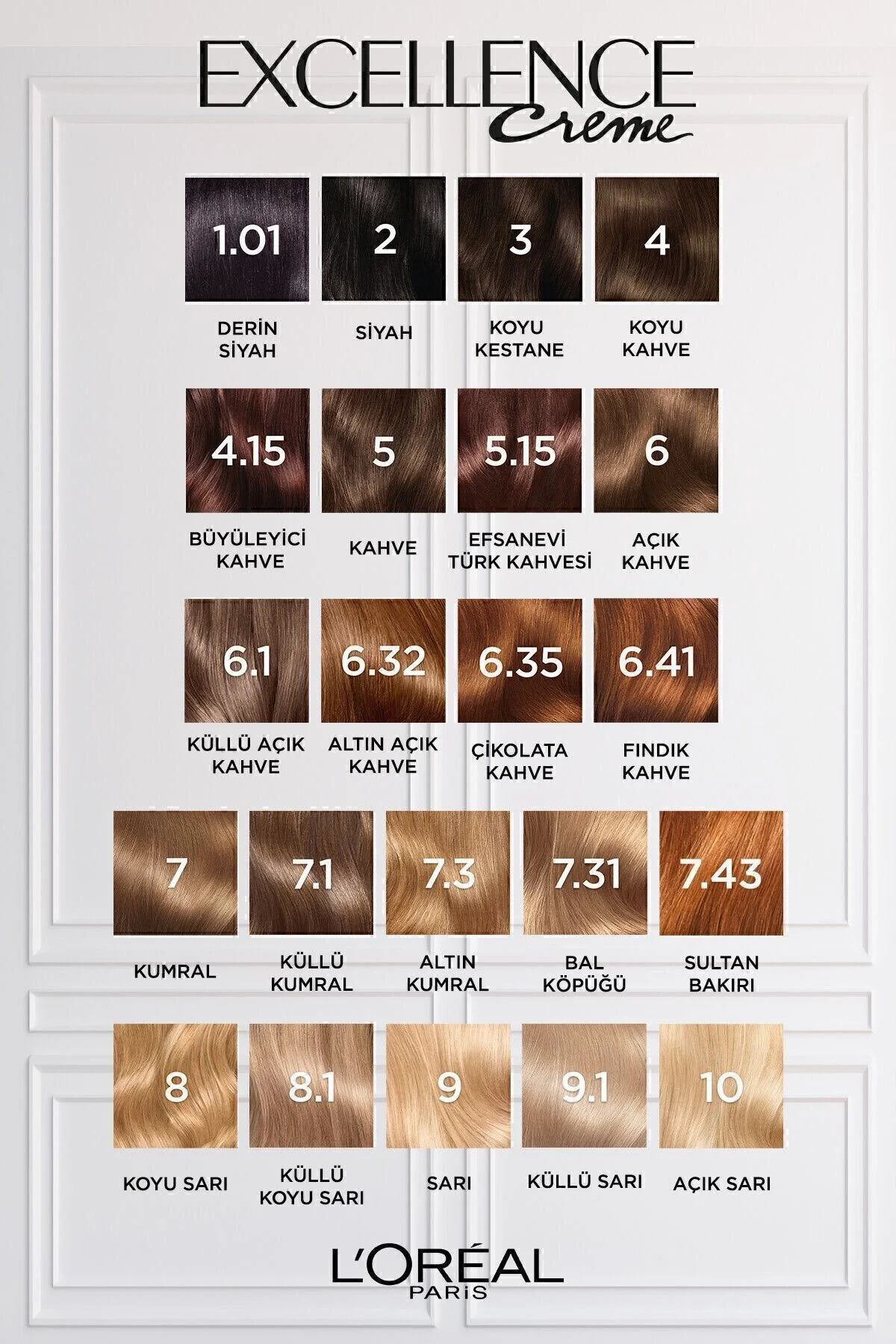 L'Oreal Paris رنگ مو کرم 100% پوشش موهای سفید Excellence رنگ خاکستری بلوند تیره شماره 8.1