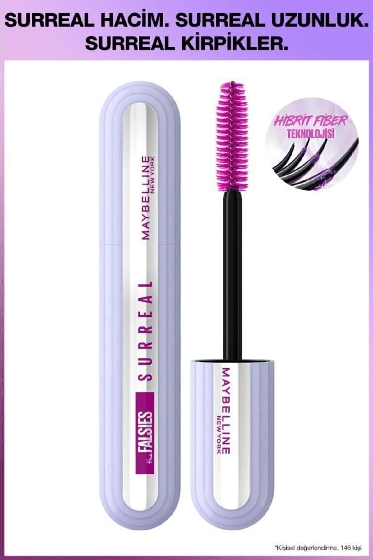 ست آرایشی FALSIES ریمل سورئال و HYPER دقیق در تمام طول روز خط چشم 701 مات اونیکس سیاه Maybelline New York