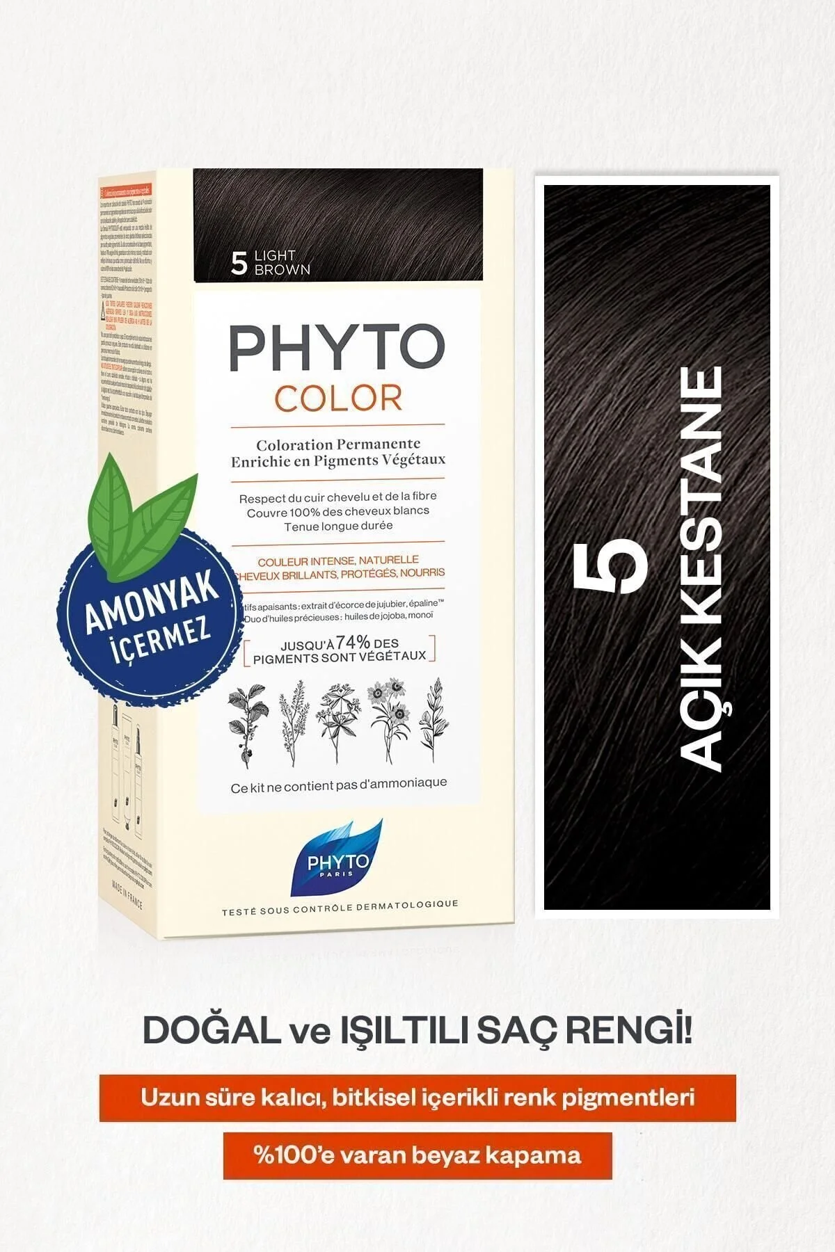 رنگ مو چند مردانه و زنانه گیاهی دائمی چست نوک باز ۵ فیتوکالر فیتو Phyto