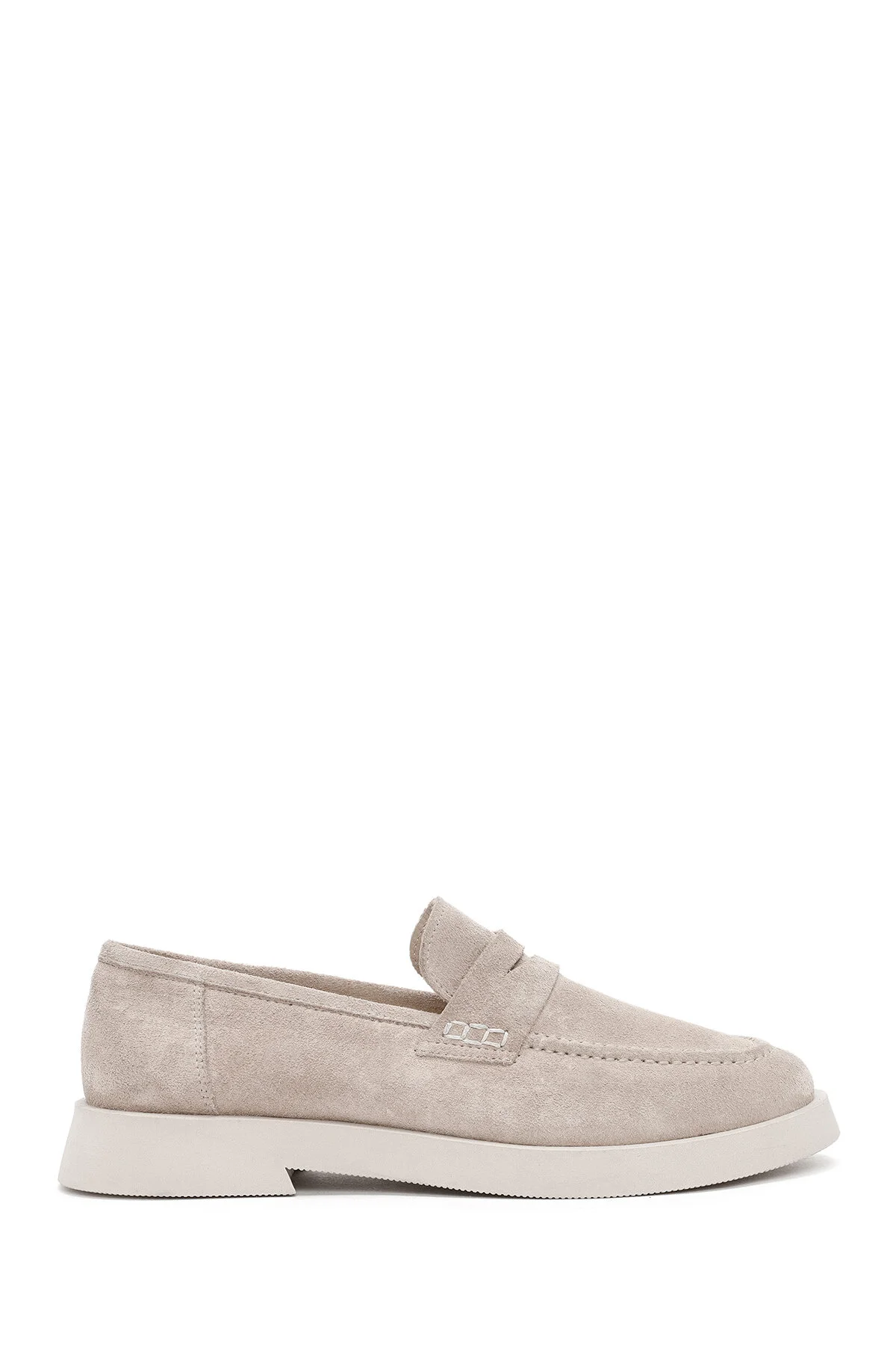 کفش زنانه رنگ بژ Süet Leater Masculine Loafer دریمود Derimod