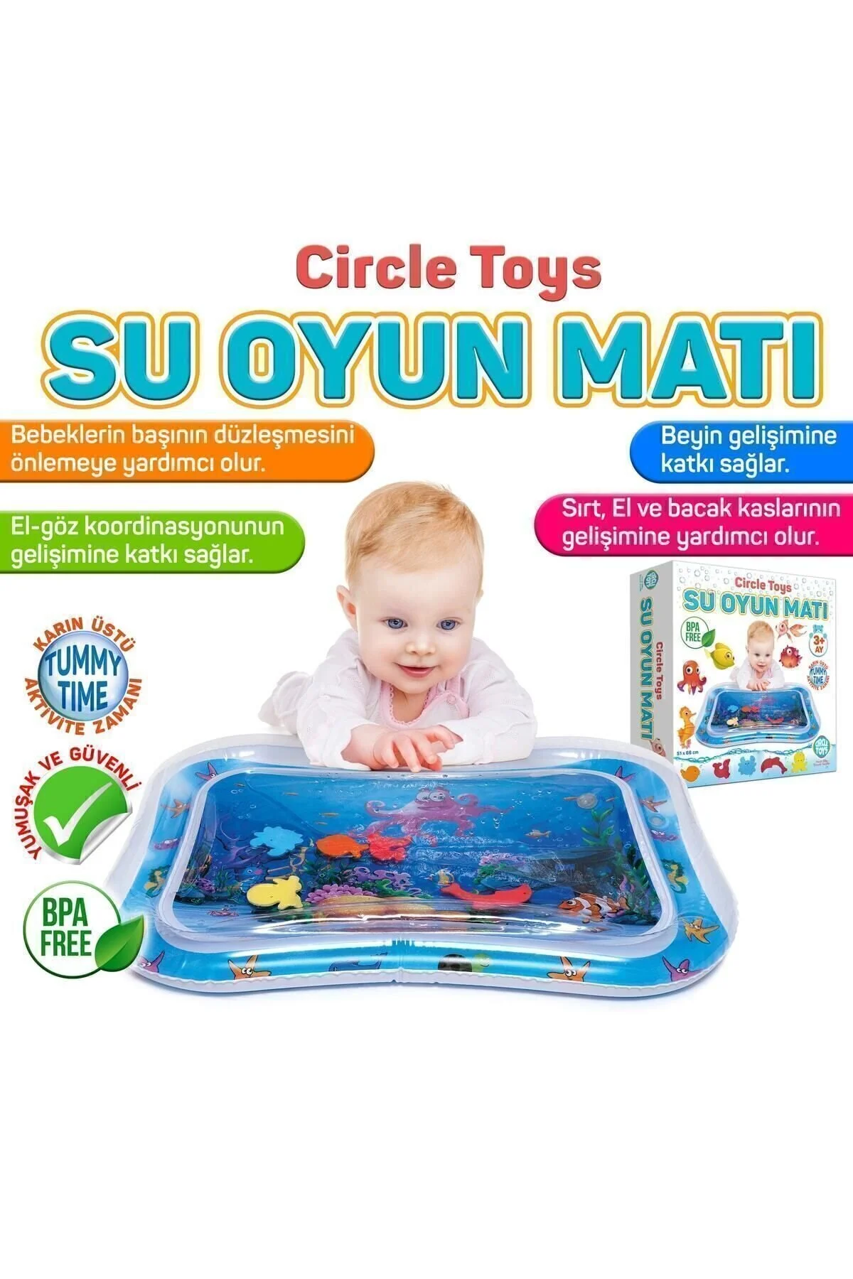 وسایل دریا حصیر بچه شکم زمان فعالیت اسباب بازی استخر آب از ترکیه Circle Toys