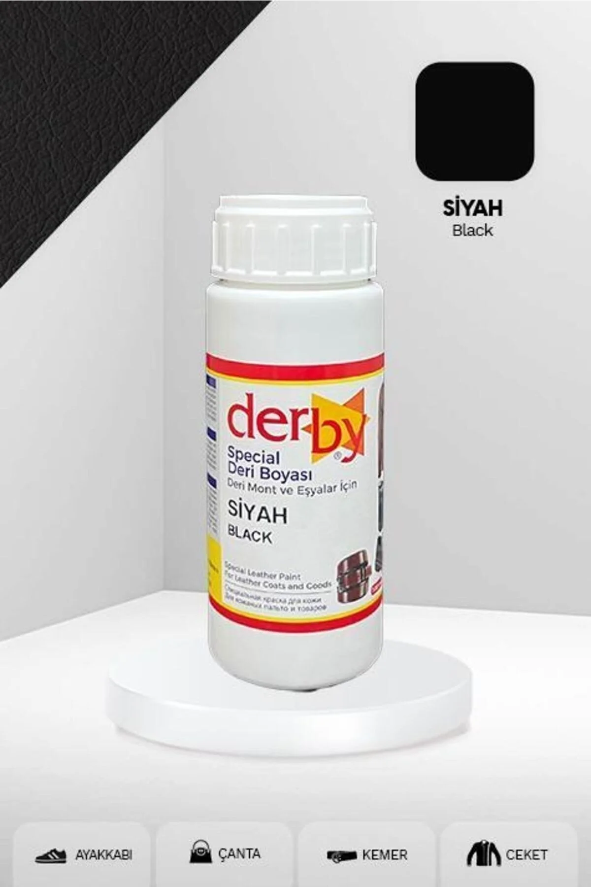 مراقبت کفش مشکی صندلی فرمان کت سیاه رنگ چرمی 100 میل + اسفنج Derby