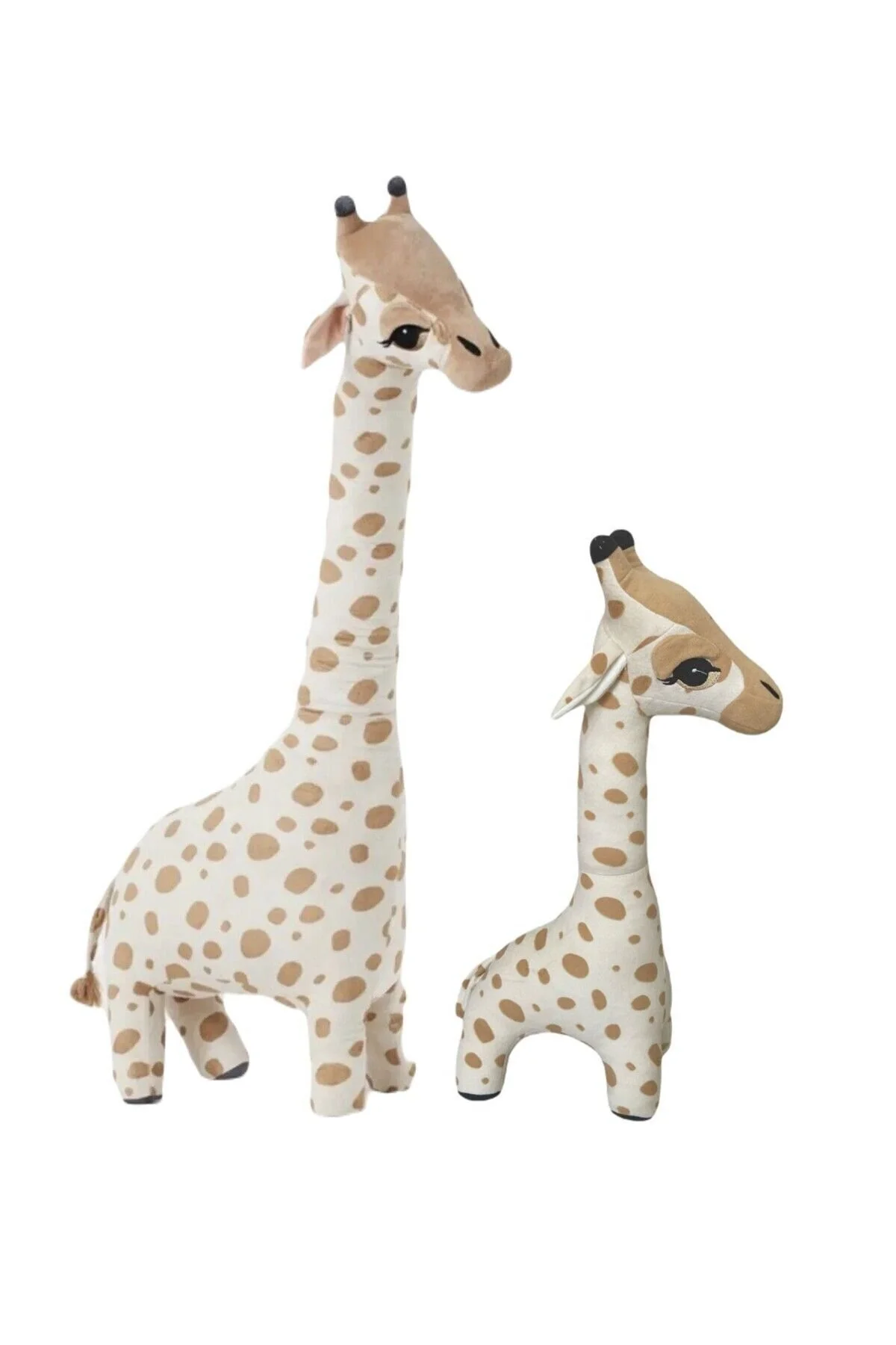 اسباب بازی های پشمی ست 2 تایی زرافه مخمل دار مادر و بچه همراه من GRAN TOYS