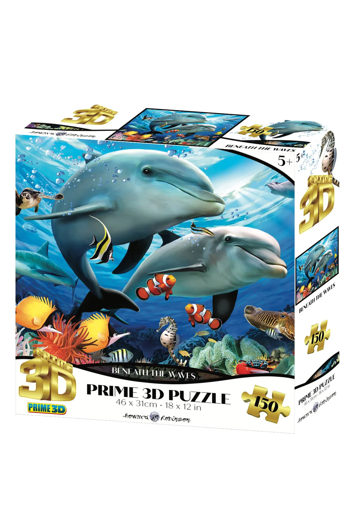 پازل 150 تکه دلفین زیر موج 10897 از ترکیه Prime 3D