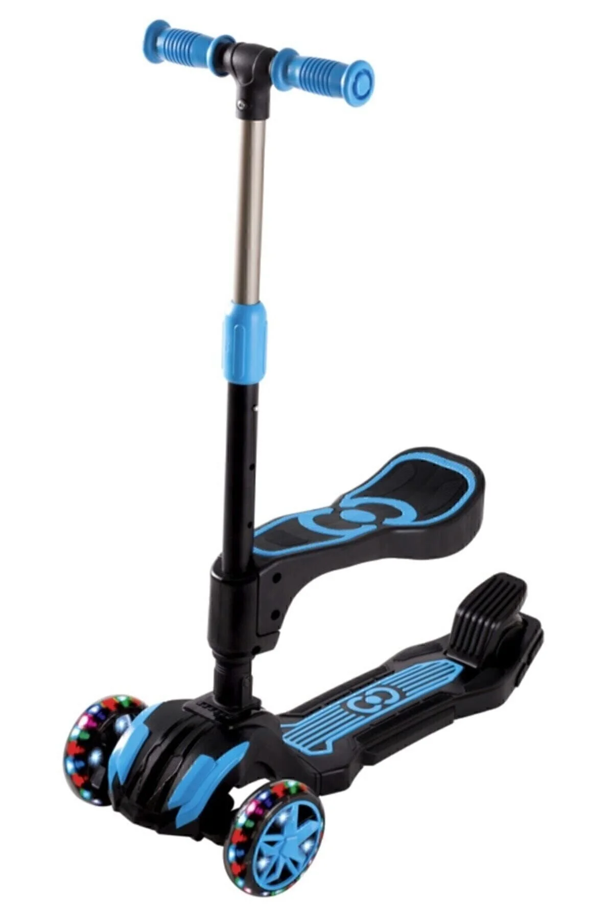 اسکوتر کودکان آبی مردانه چرخ های خنک منجر به دسته کوچک موسیقی جاز پسر صورتی روشن Scooter