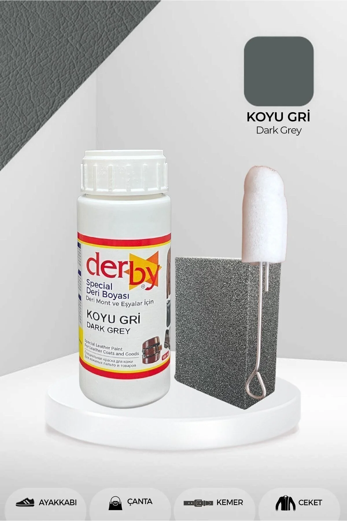 مراقبت کفش خاکستری صندلی مخصوص فرمان تیره رنگ از چرم Derby