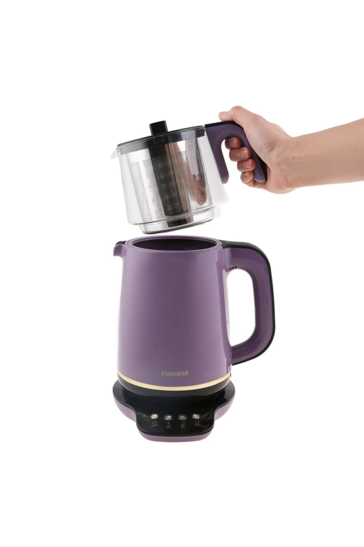 چای ساز بنفش Royaltea 1763H صحبت کردن دستگاه طلای  HOMEND