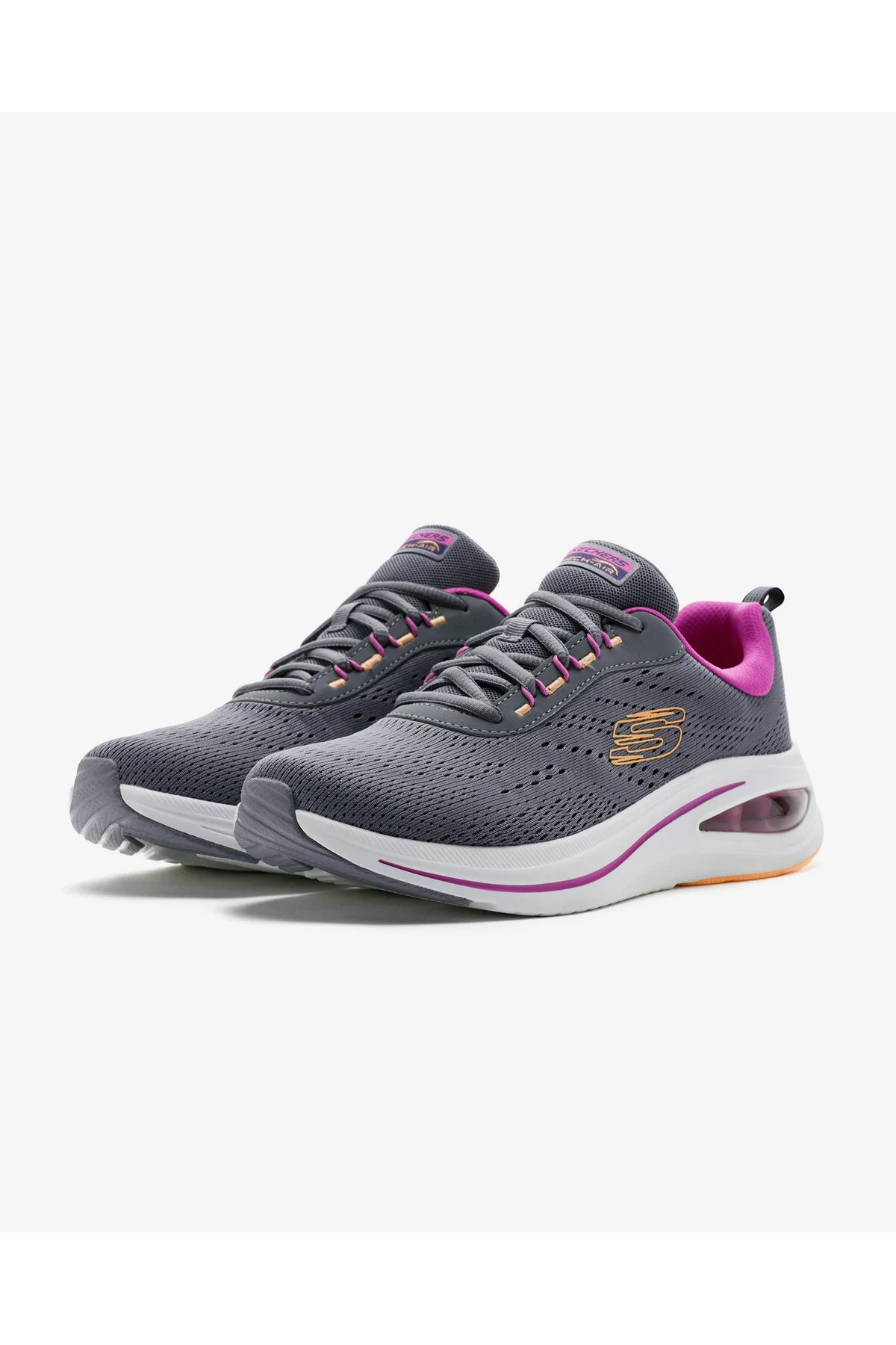 کفش زنانه Air ورزشی خاکستری بانوان سالن بدنسازی Skechers
