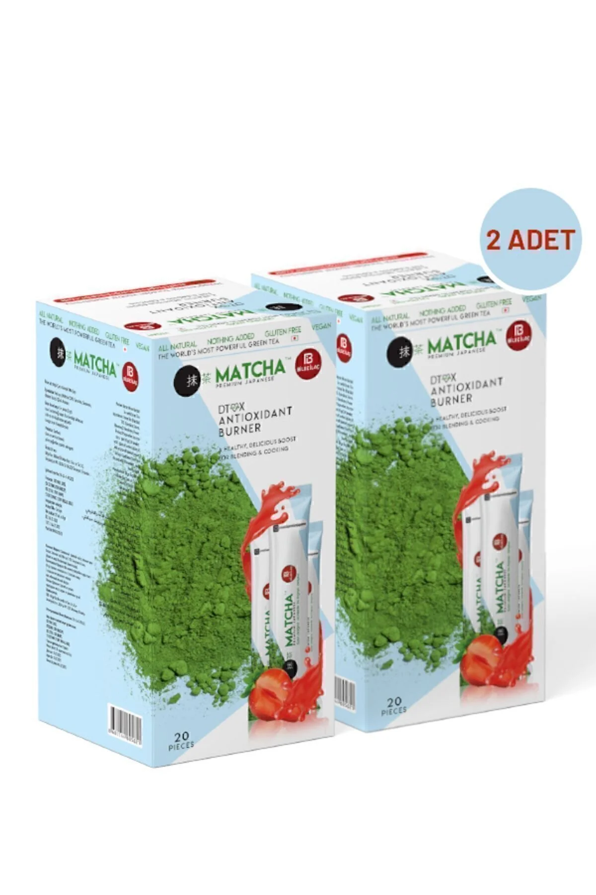 سایر دمنوش های گیاهی پریمیوم توت فرنگی ژاپنی با طعم دهنده سم زدایی شیوع TEA 2 جعبه Bilge İlaç Matcha Premium Japanese