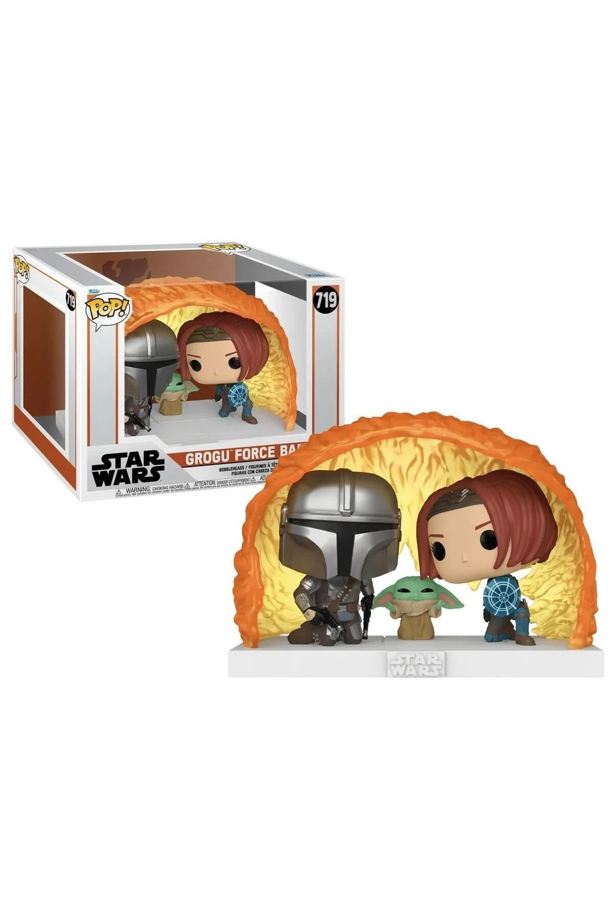 فیگور لحظه های پاپ جنگ ستارگان MANDALORIAN S10 GROGU FORCE BARRIER NO:719 BOBBLE HEAD FIGURE Genel Markalar