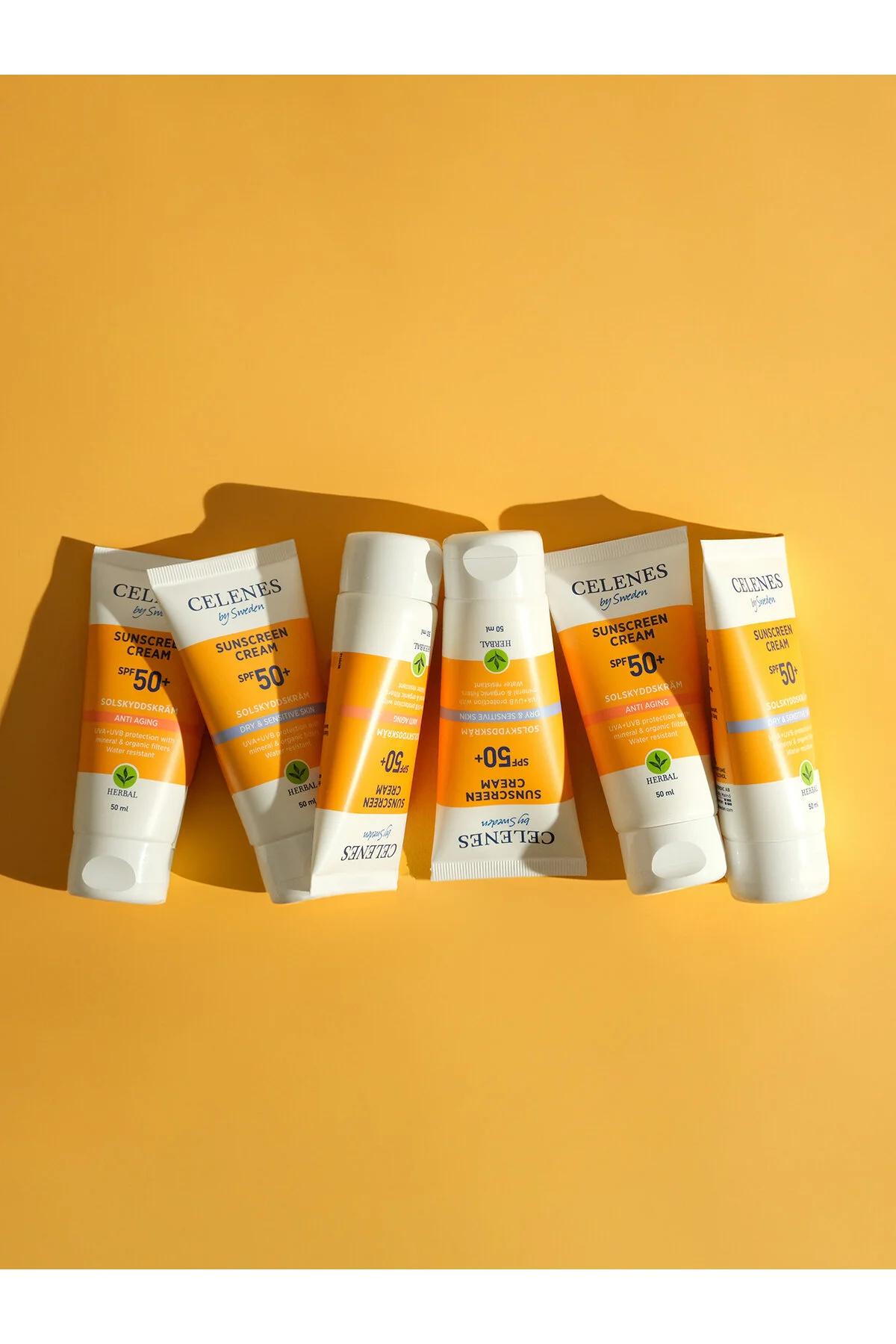 کرم ضد آفتاب صورت توسط پیری گیاهی سوئد 50 SPF ML Celenes by Sweden