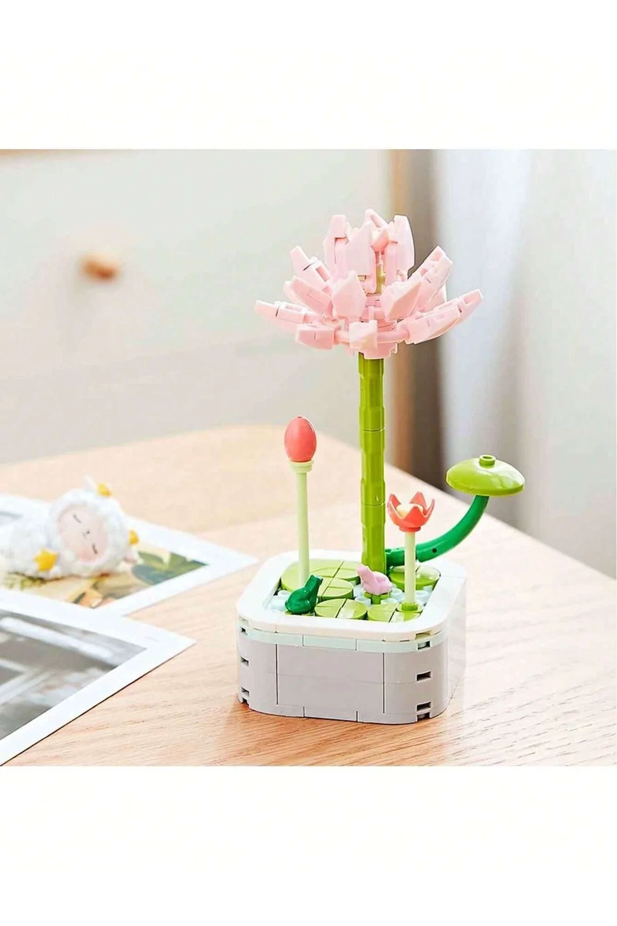 لگو و اسباب بازی های ساخت محور دسته گل هدیه بلوک کوچک گلدان ساختمانی از ترکیه MJ TOYS