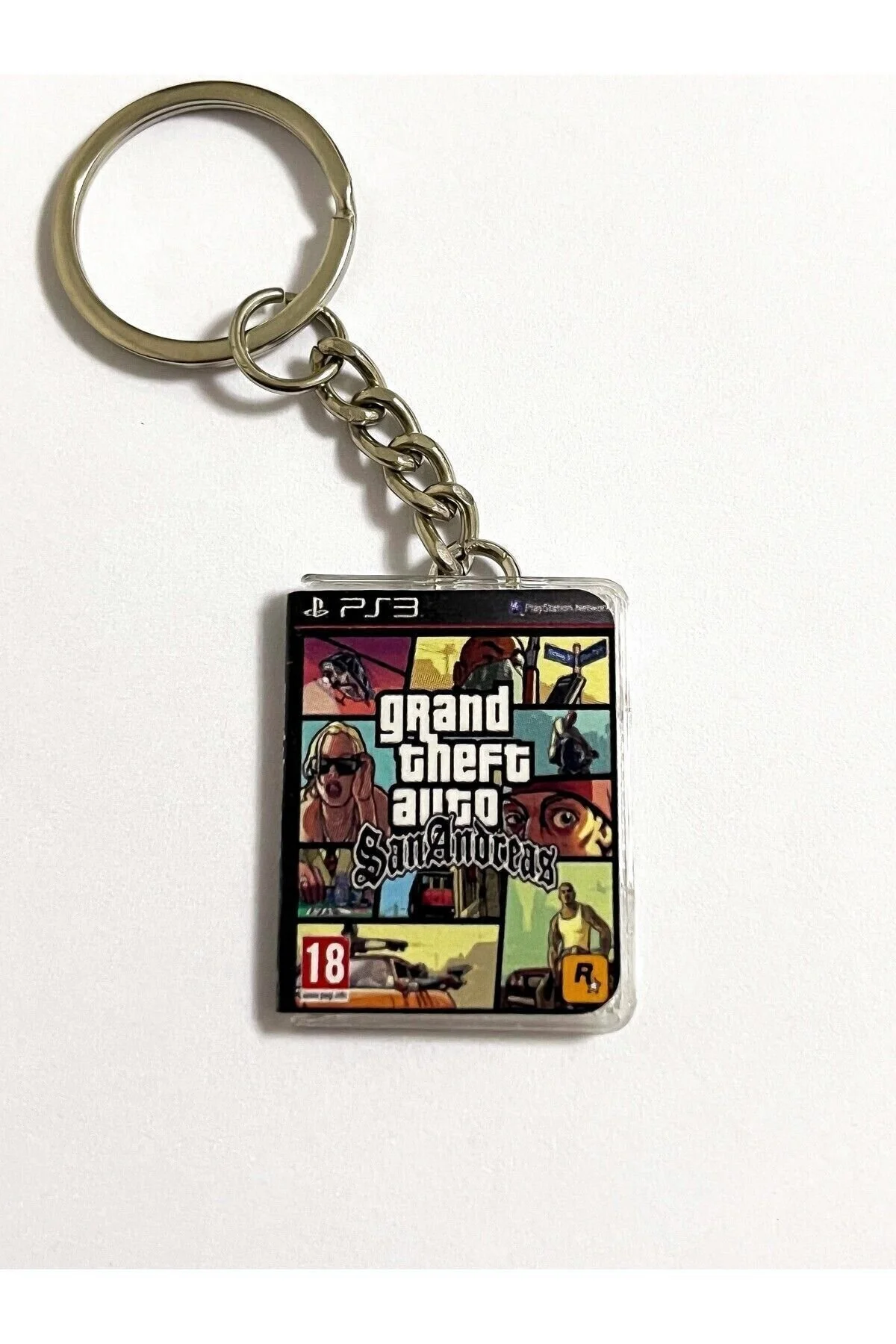 جلیقه کلید جعبه بازی GTA SAN ANDREAS RETRO MINIATURE PS3 Cosmic Star