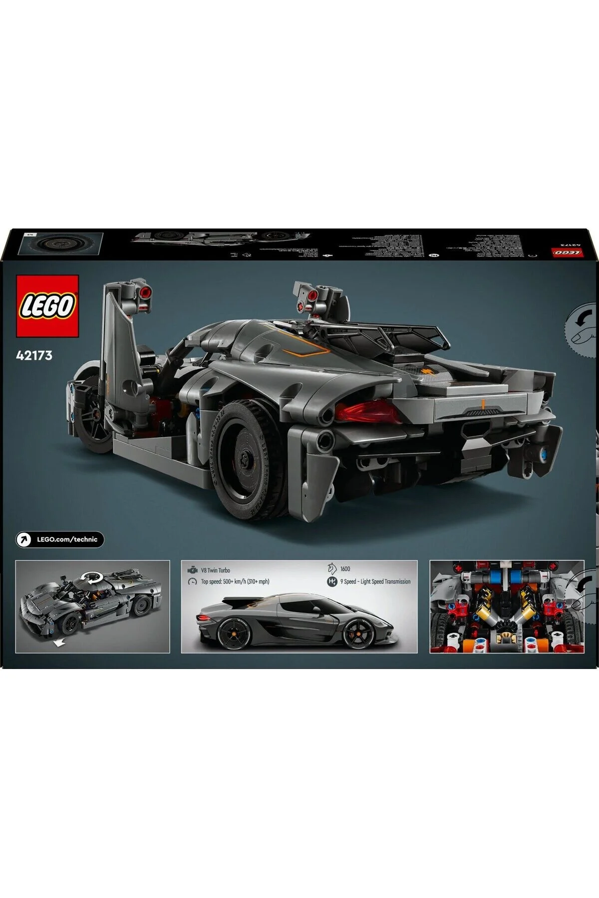 لگو و اسباب بازی های ساخت محور هایپرکار کونیگزگ جسکو ABSOLUT GREY 42173 از ترکیه LEGO Technic