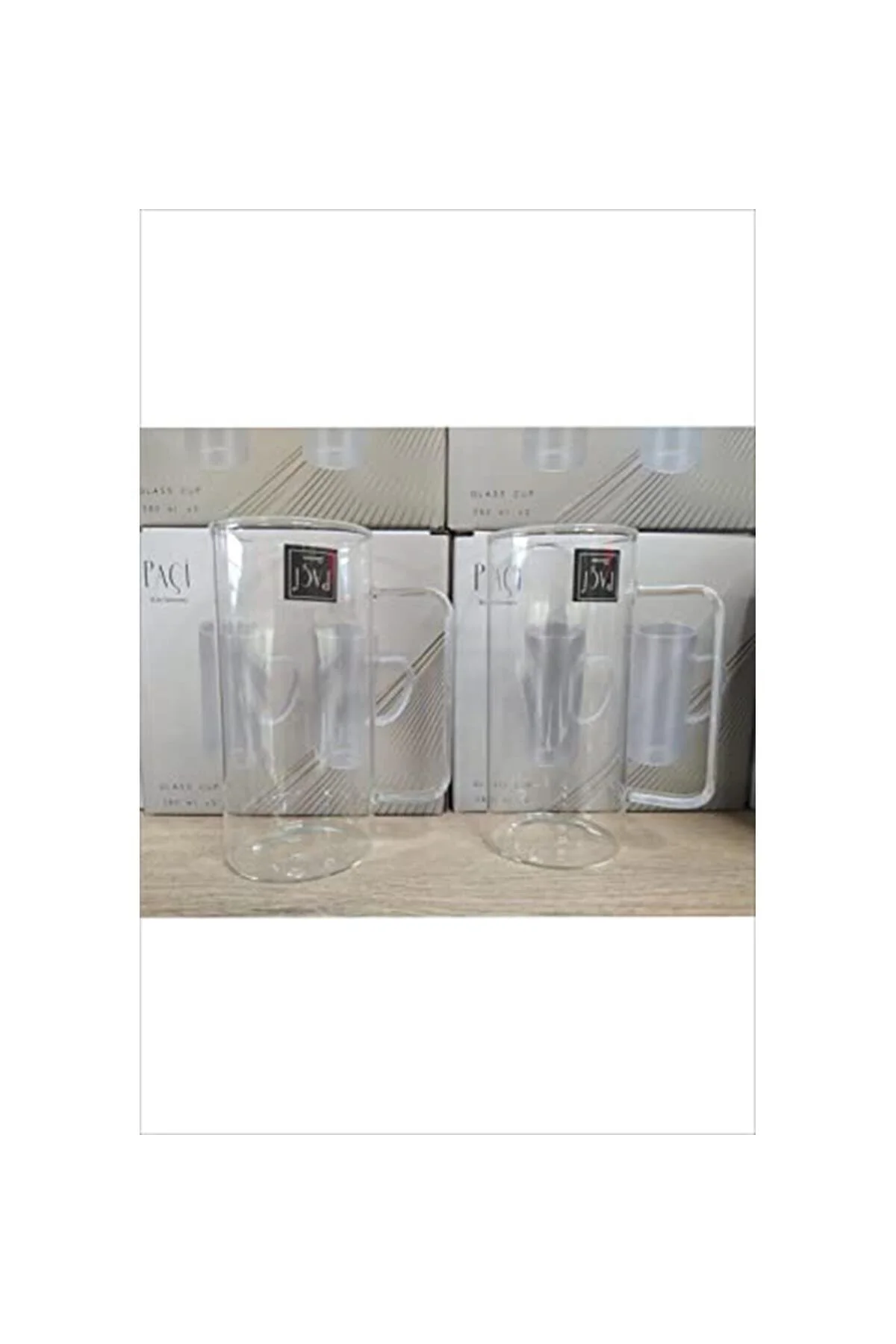 ماگ 2 تکه ای از گرمازدگی مقاوم در برابر گرمای گرمسیری لیوان شیشه خوب 380 میلی لیتر هدیه پیپت Paçi