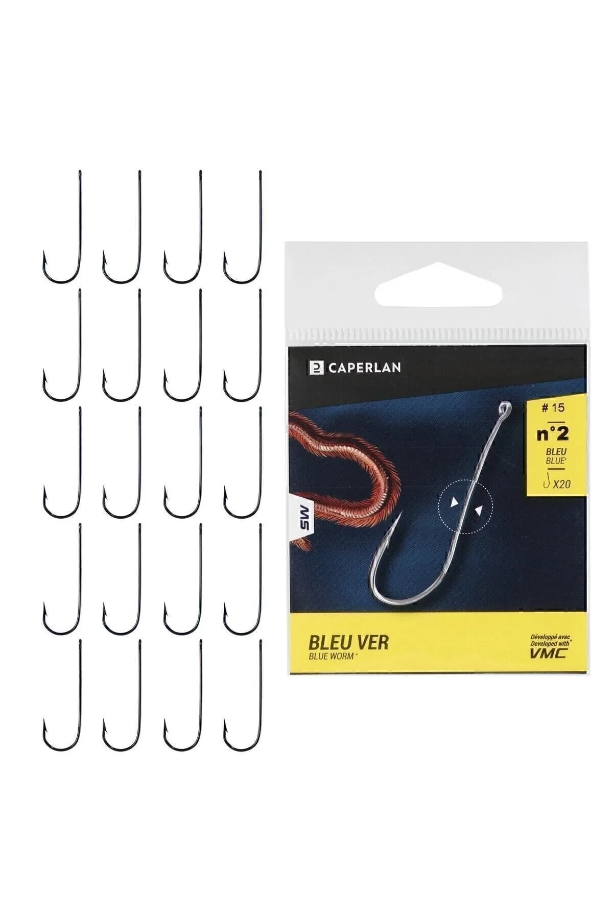 قلاب ماهیگیری سوراخ دار CAPERLAN SEA FISHING آبی هوک دکتلون Decathlon