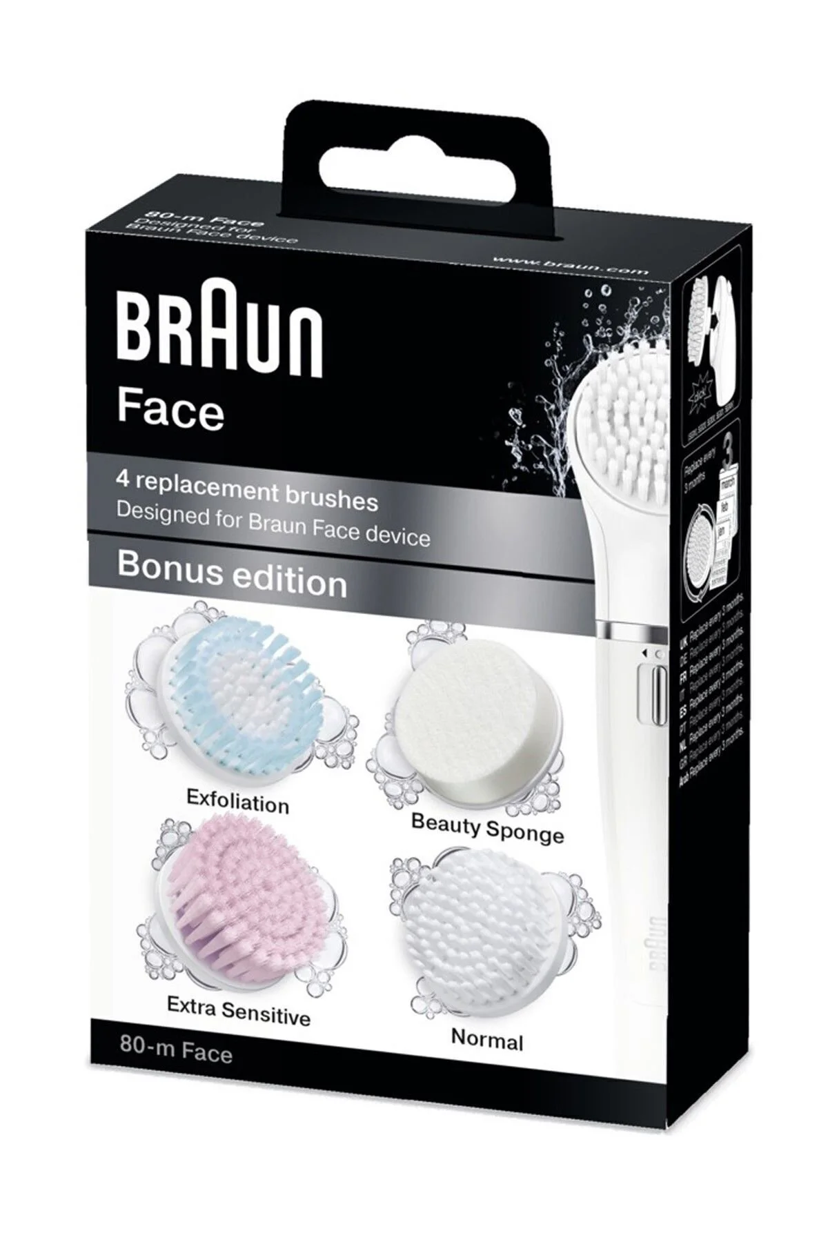 دستگاه شستشوی صورت پاک کننده یدکی سر برس 4 بسته M Braun