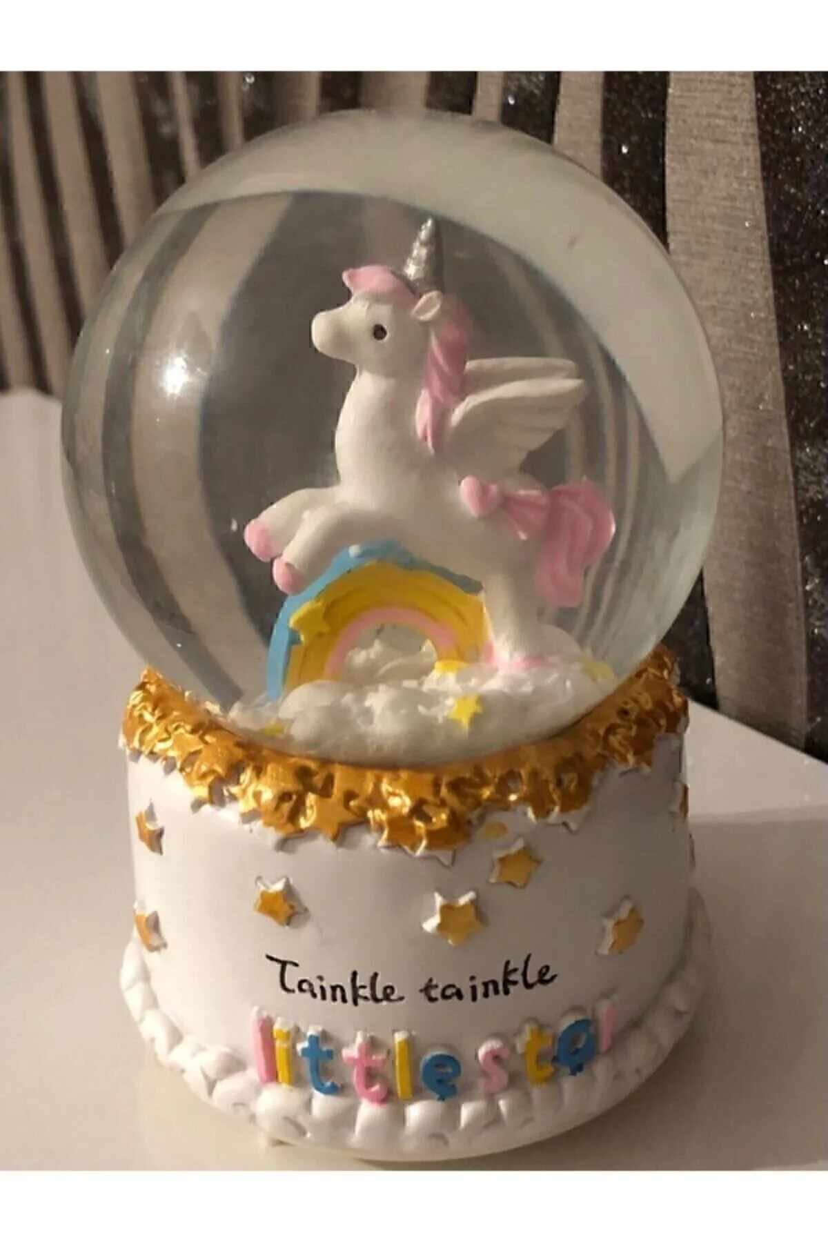 گوی برفی SNOW GLOBE با تم تکشاخ نورهای رنگارنگ و موسیقی از ترکیه Genel Markalar