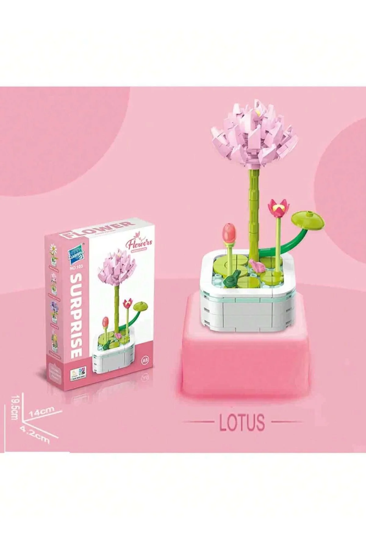 لگو و اسباب بازی های ساخت محور دسته گل هدیه بلوک کوچک گلدان ساختمانی از ترکیه MJ TOYS