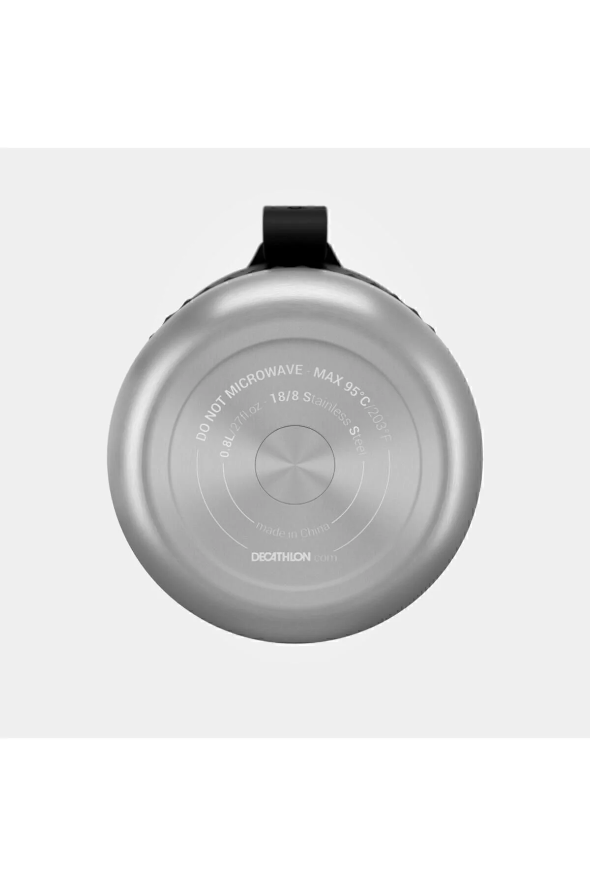 فلاسک خاکستری ظرف غذایی عایق حرارتی سیاه 0.8L دکتلون Decathlon